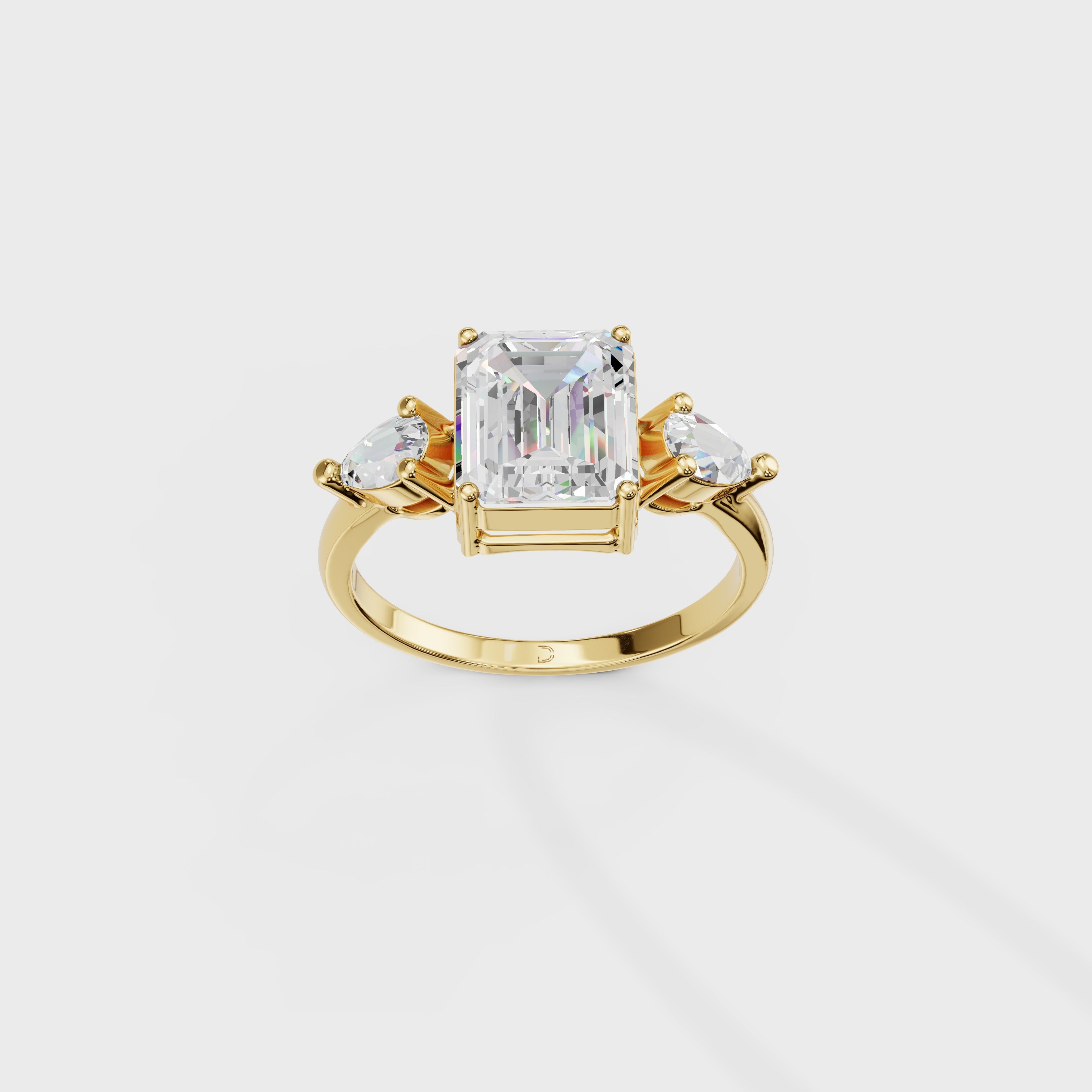 Ethereal Emerald And Pear Ring