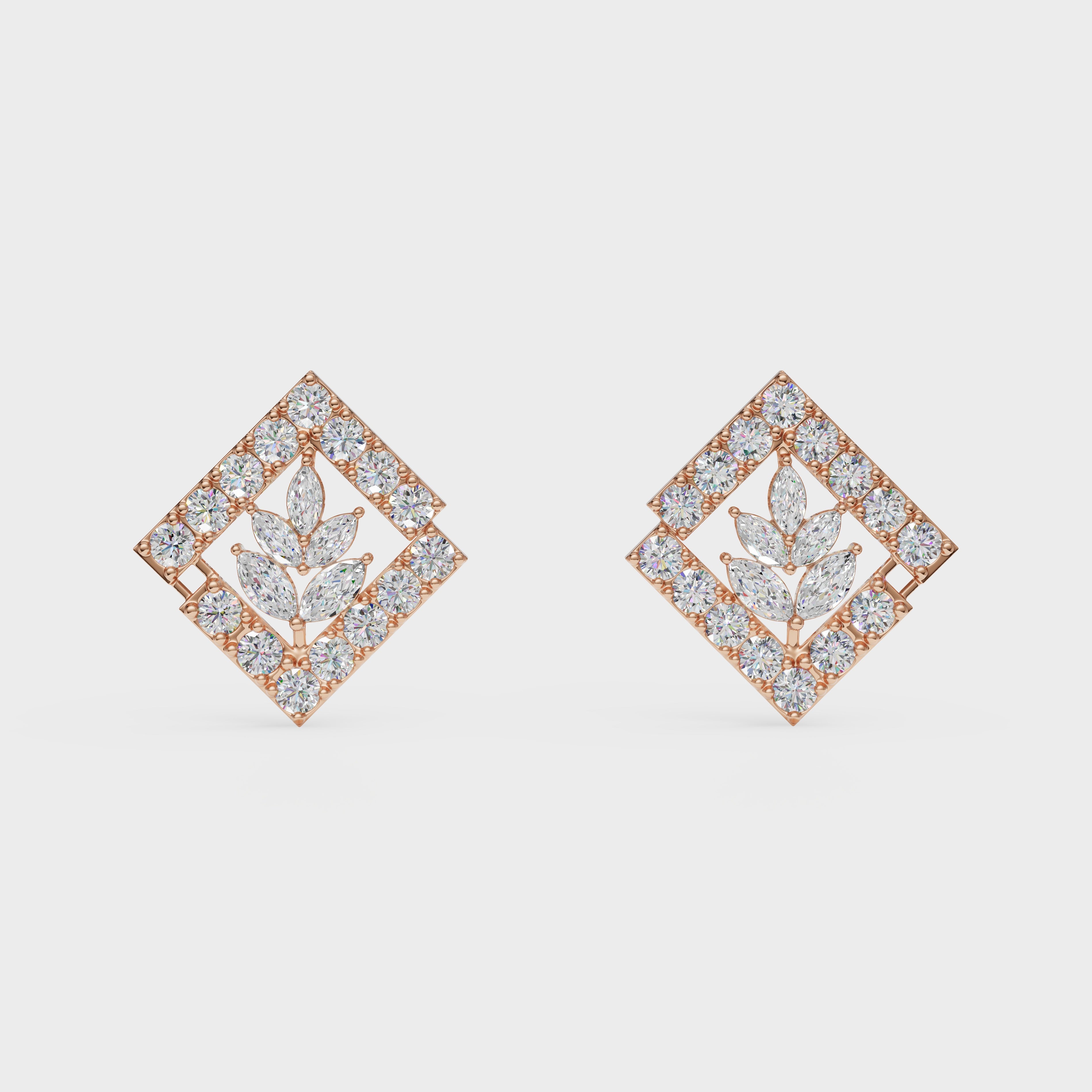 Modern Marquise Frame Studs