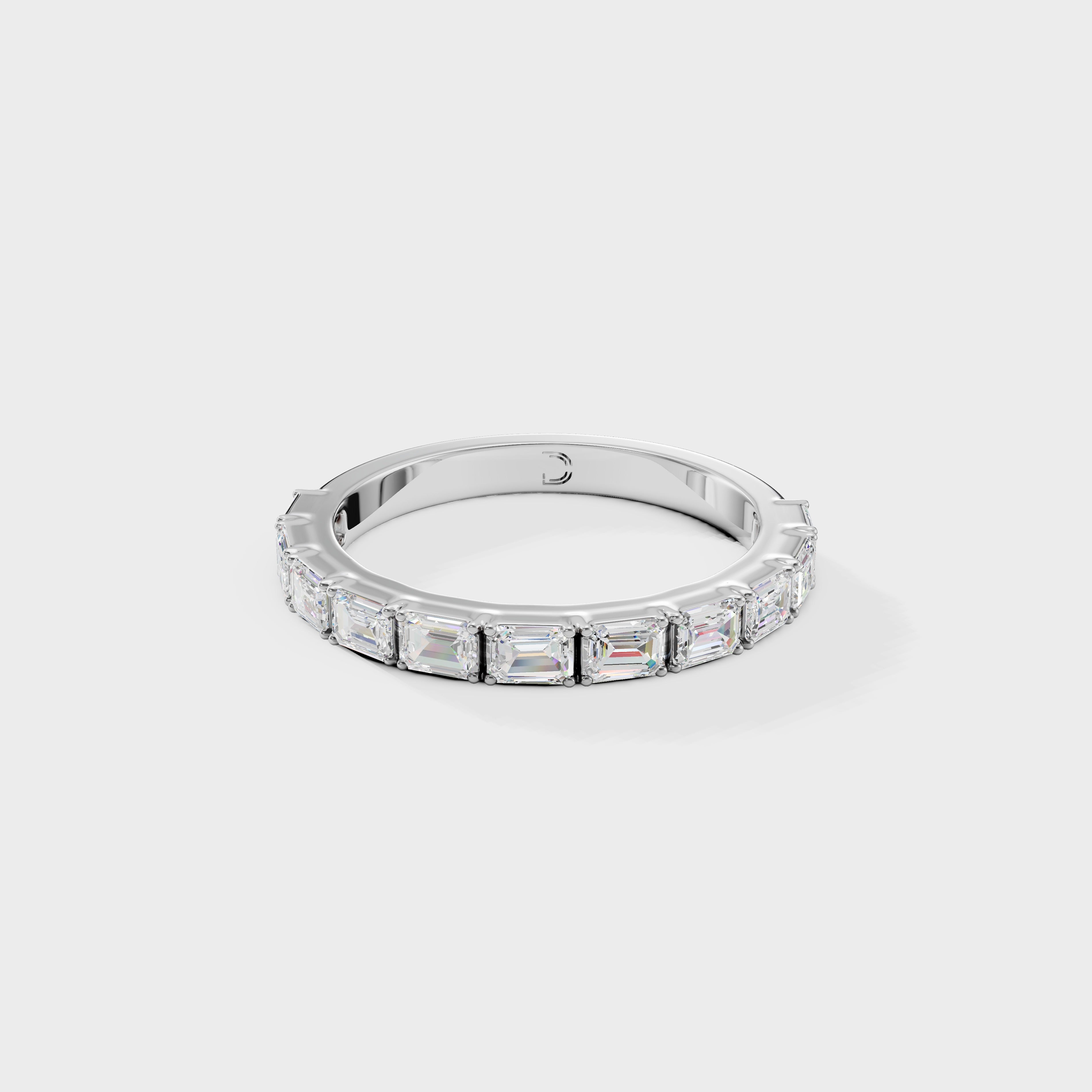 Emerald Cut Diamond Eternity Band