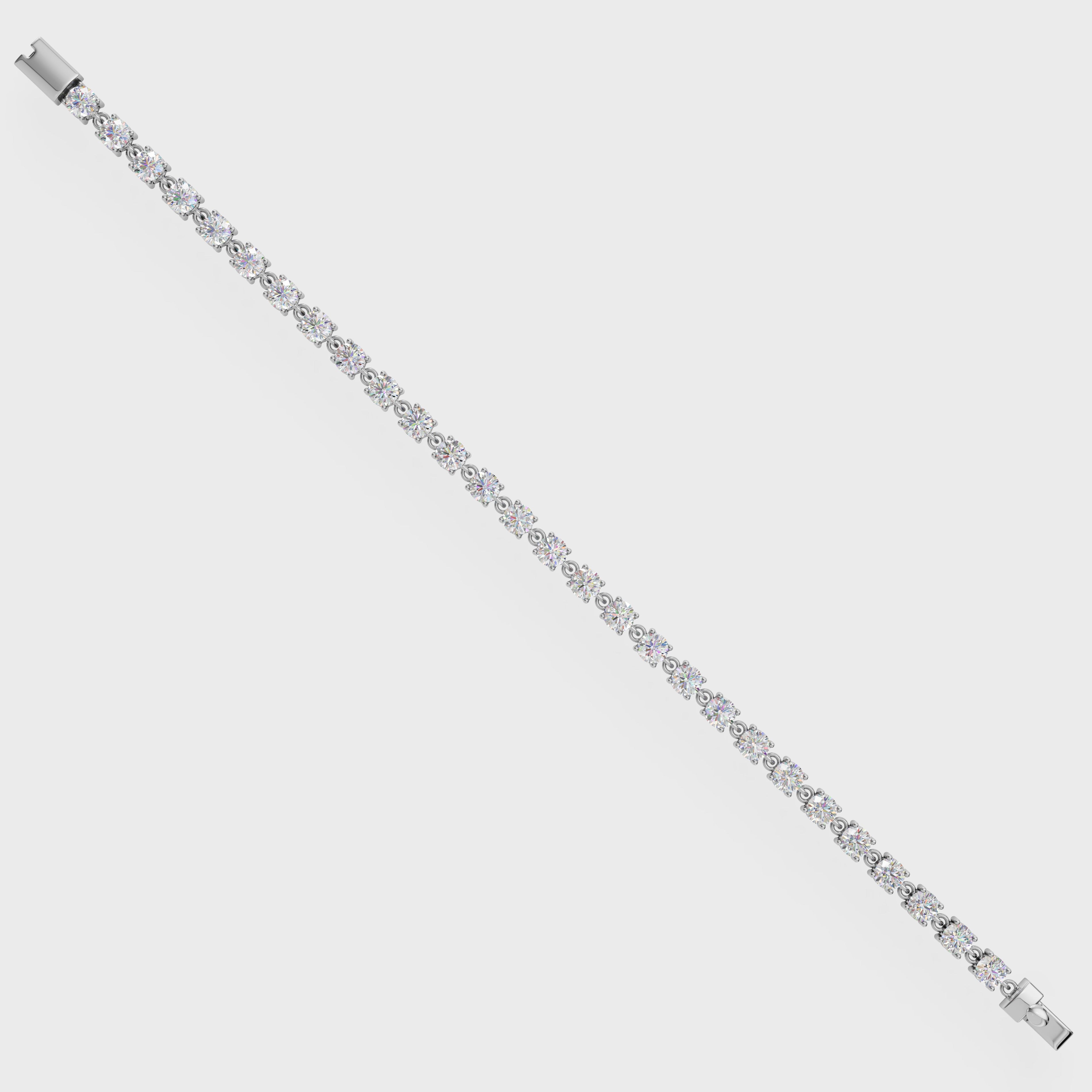 Round Cut Diamond Tennis Bracelet
