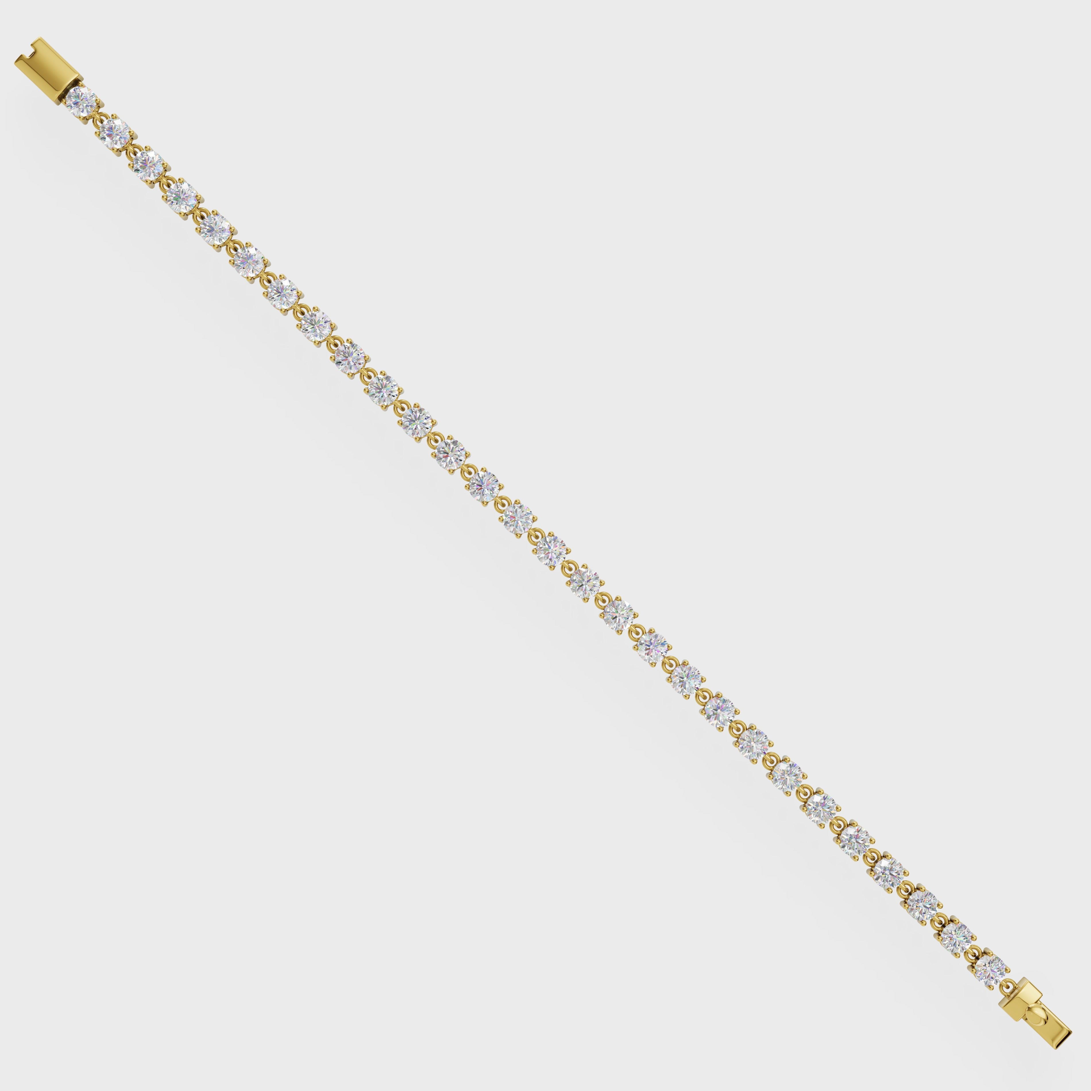 Round Cut Diamond Tennis Bracelet