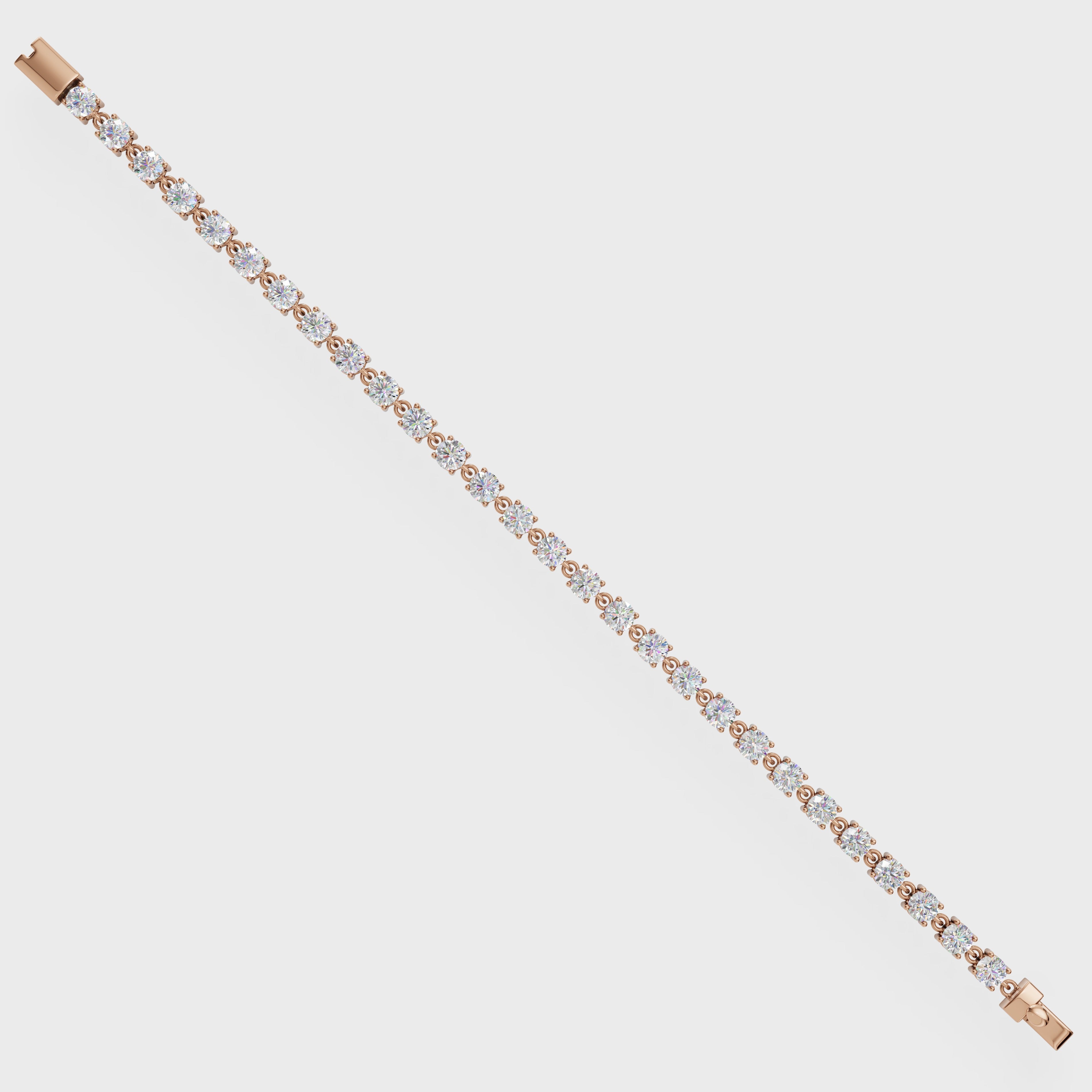 Round Cut Diamond Tennis Bracelet