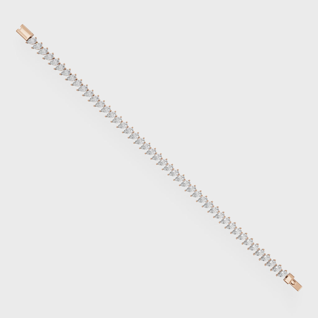 Luxe Spark Leaf Tennis Bracelet