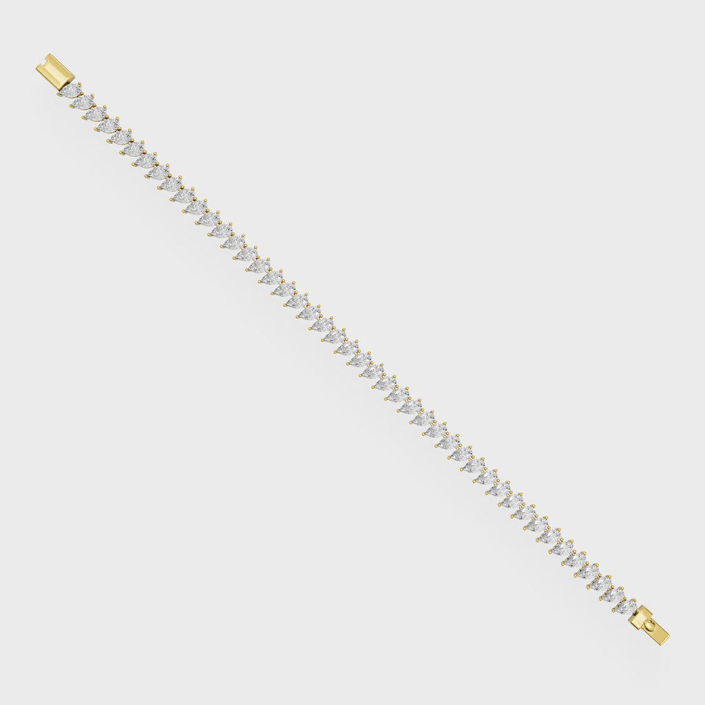Luxe Spark Leaf Tennis Bracelet