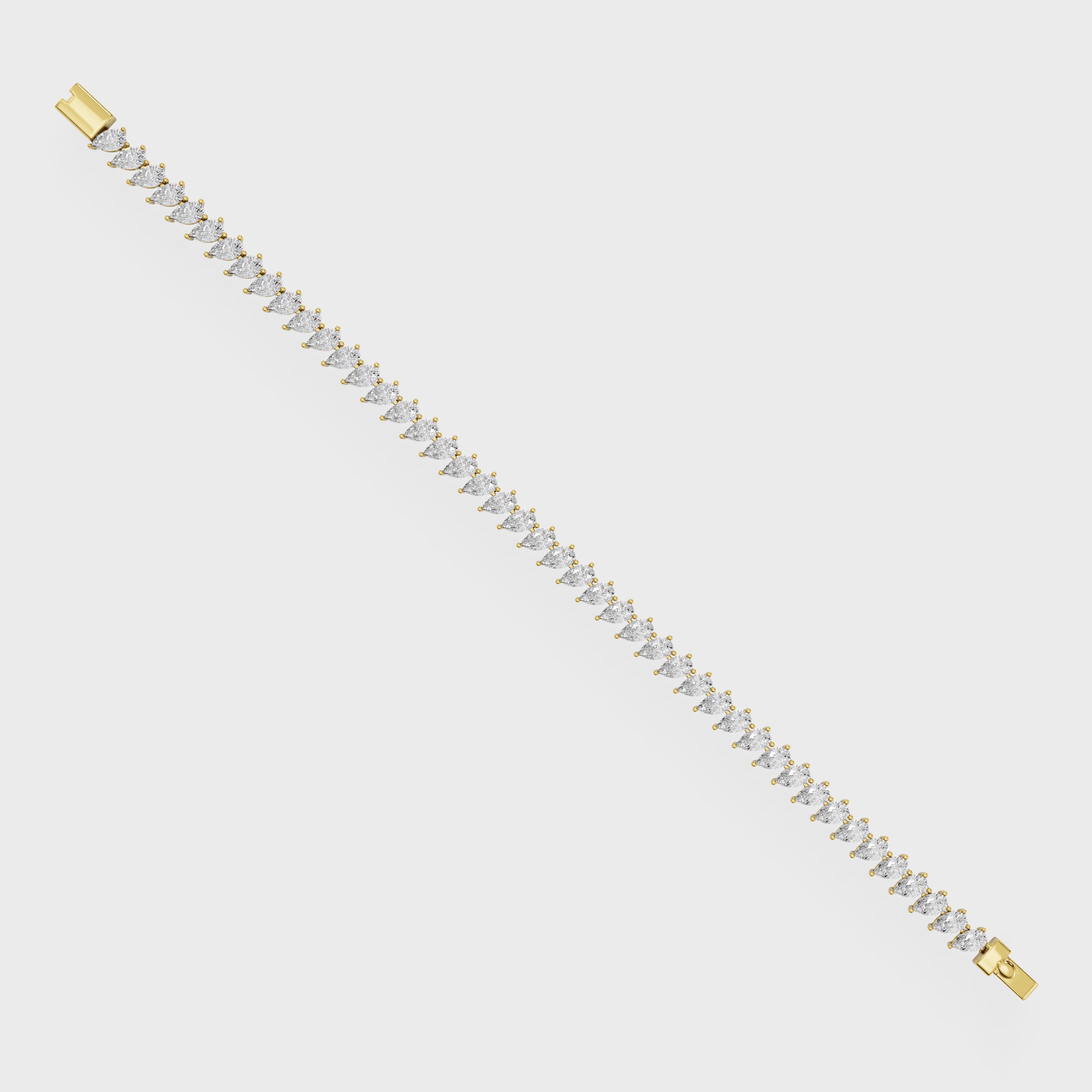Luxe Spark Leaf Tennis Bracelet