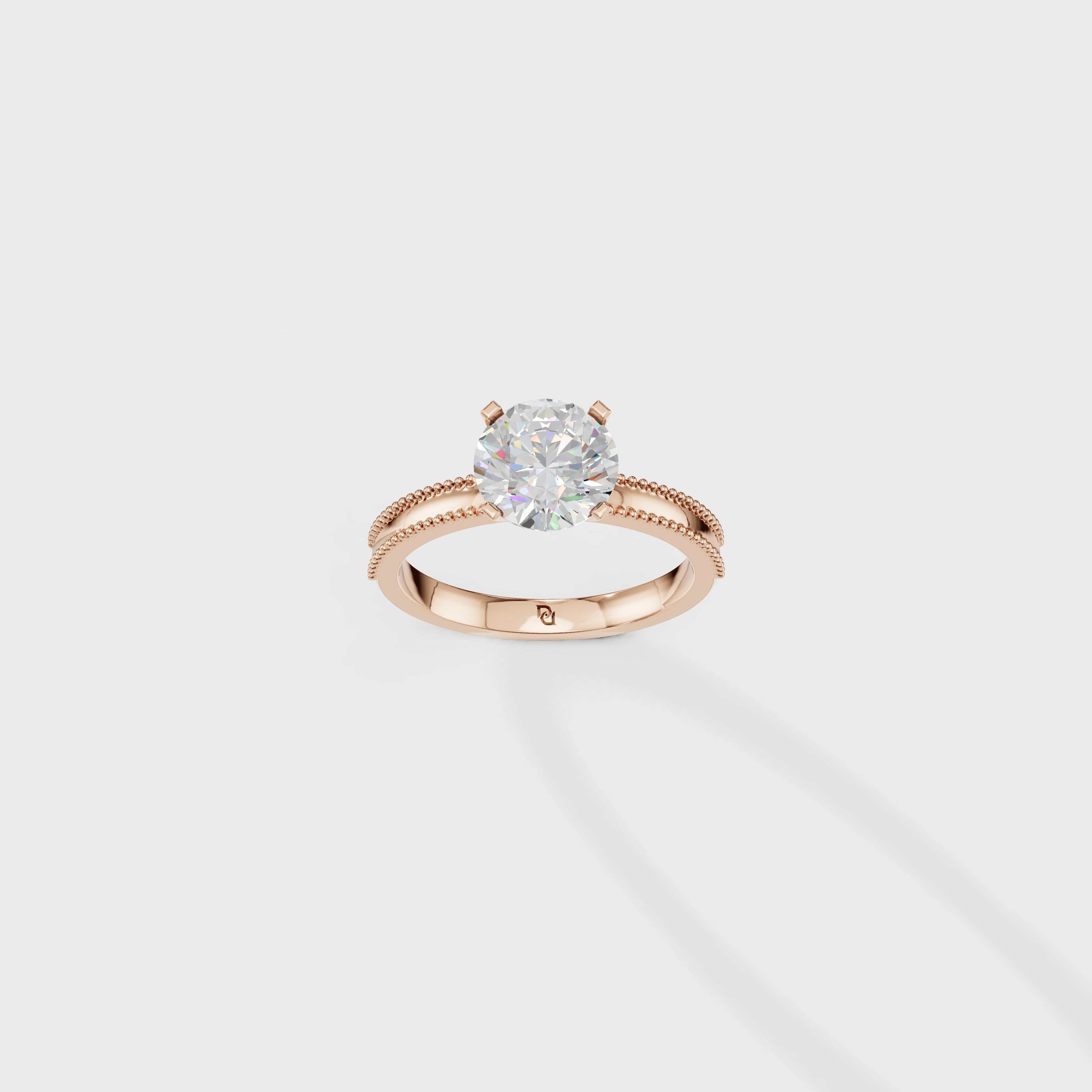 Elegance Solitaire Round Ring
