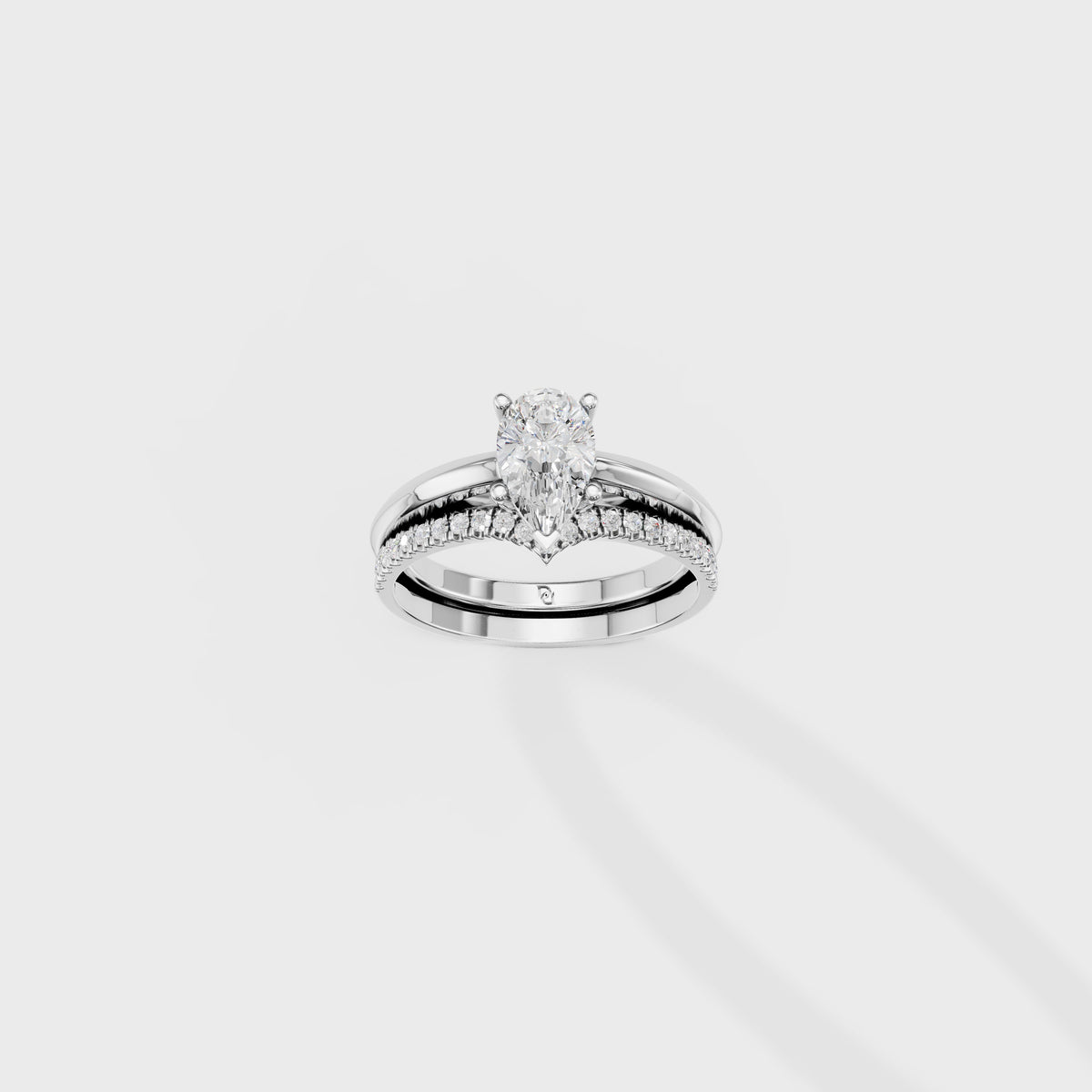 Ethereal 1ct Pear Cut Bridal Set