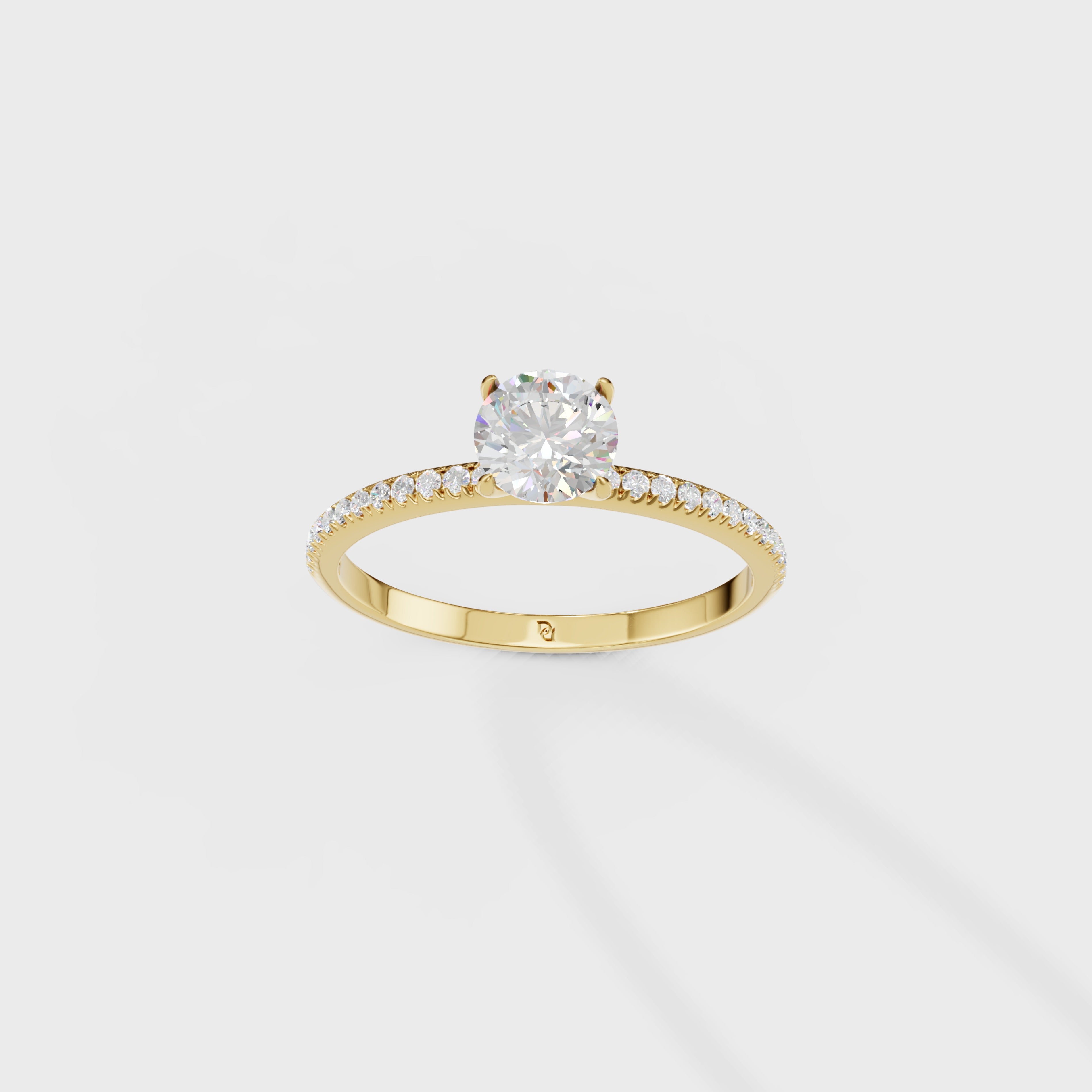 Round Diamond Solitaire Brilliant Engagement Ring