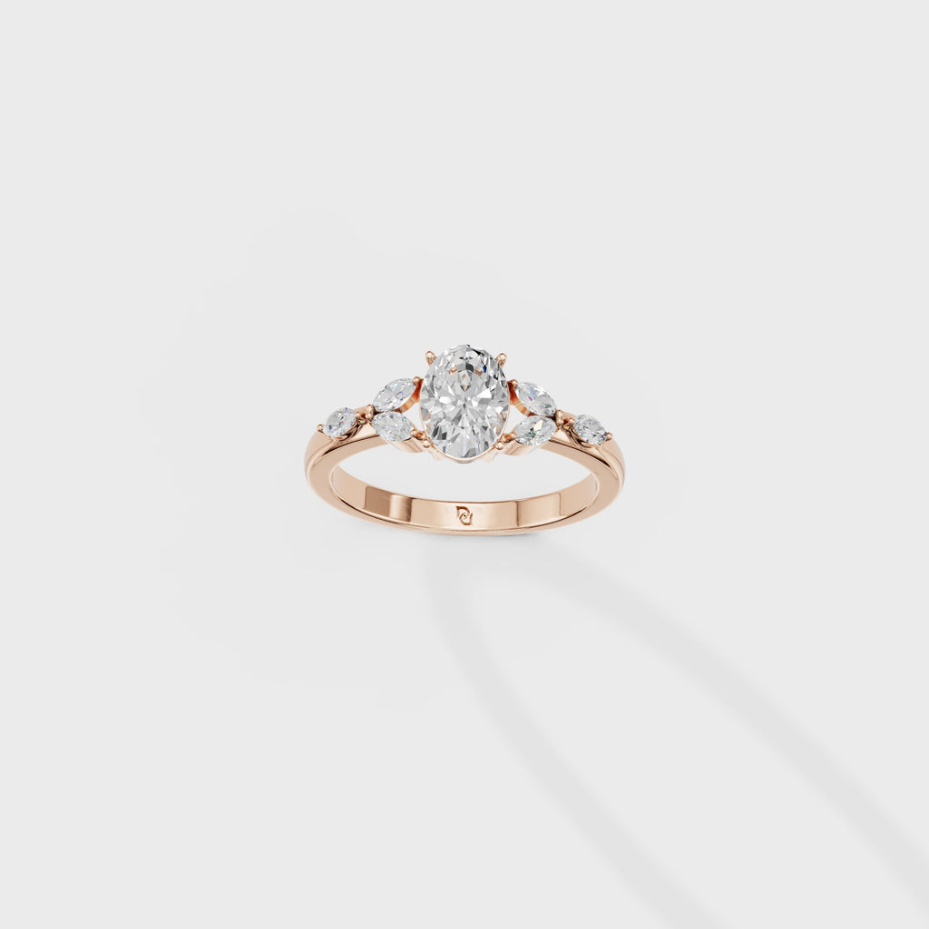Petal Whisper Oval Ring