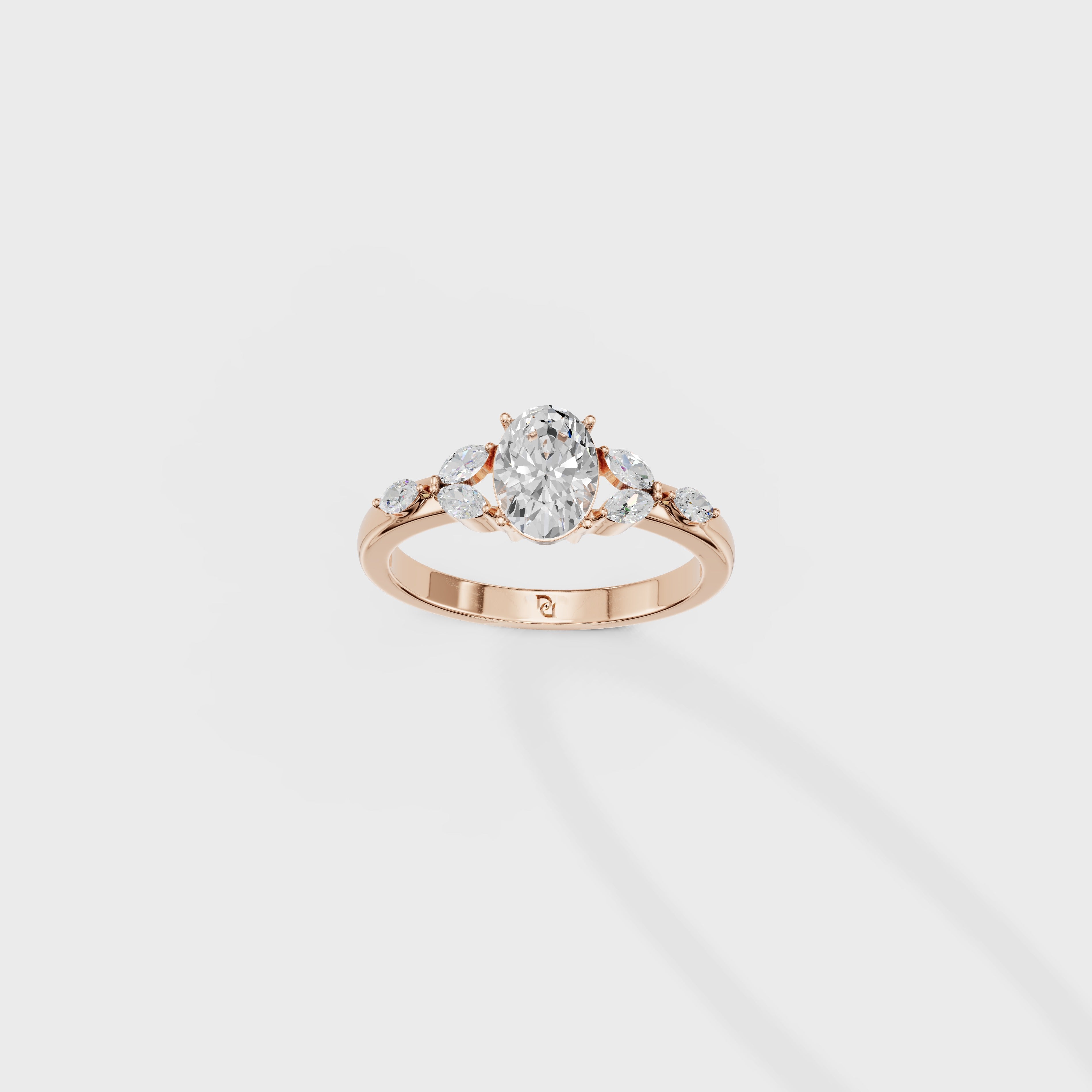Petal Whisper Oval Ring