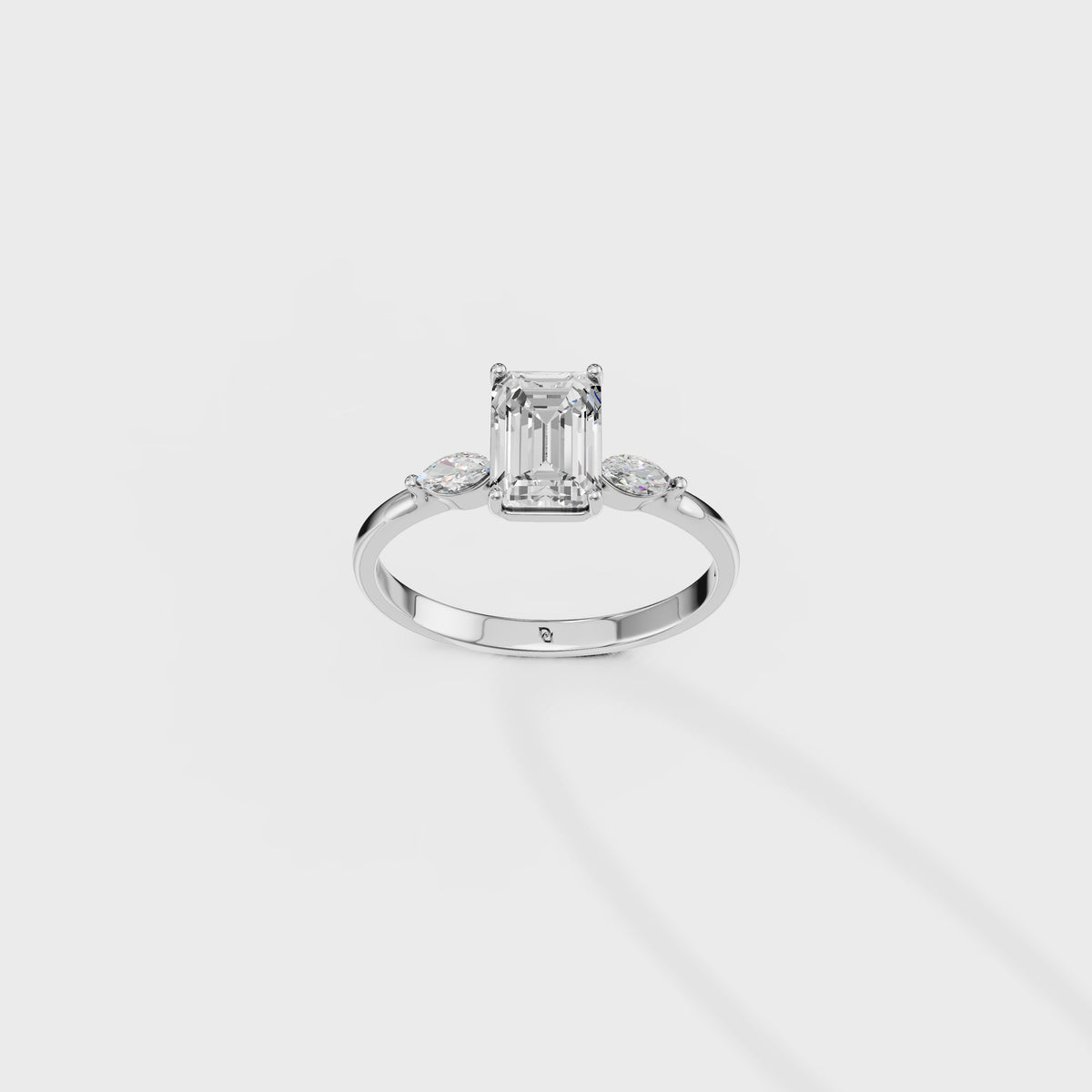 1ct Emerald Radiance Trilogy ring