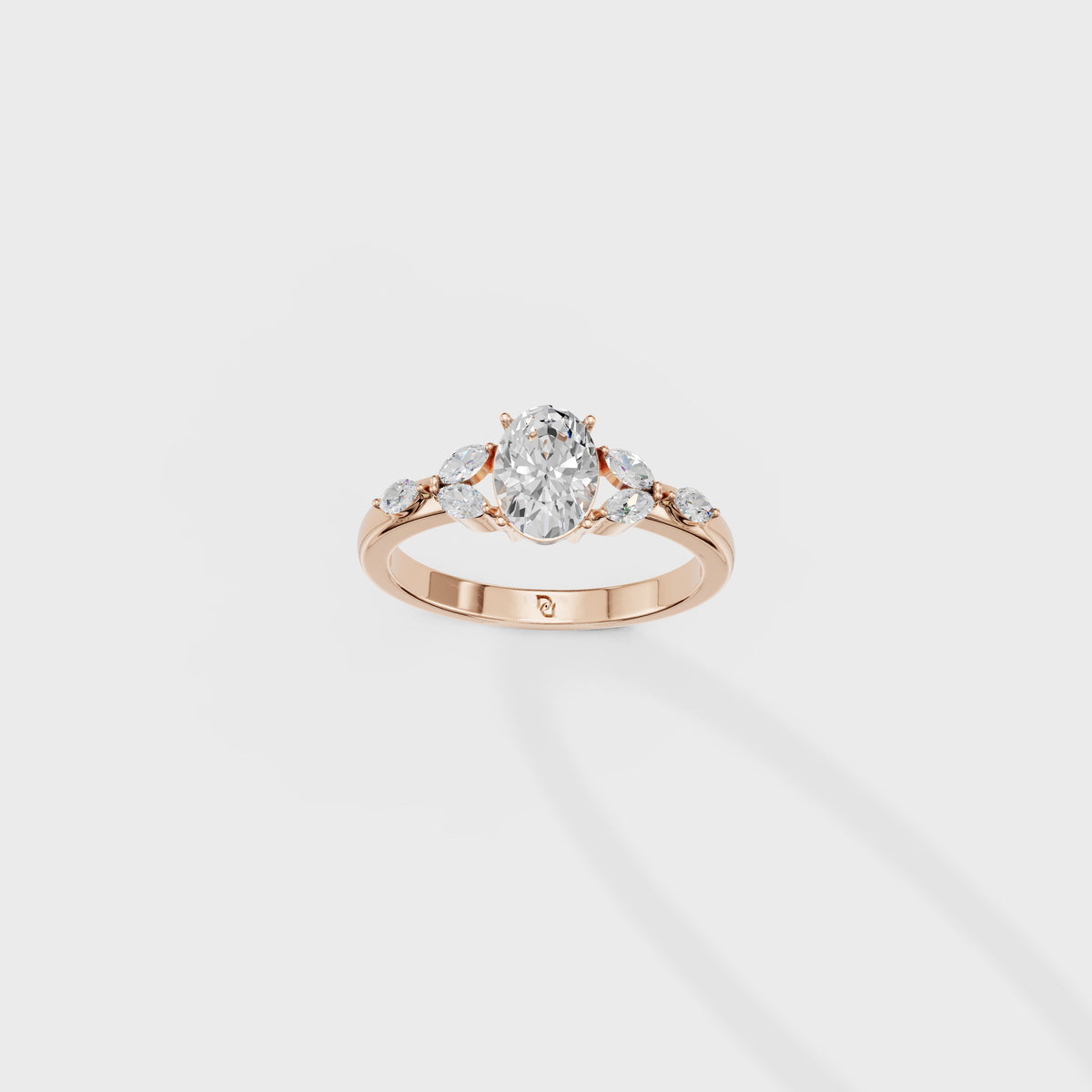0.75ct Petal Whisper Oval Ring