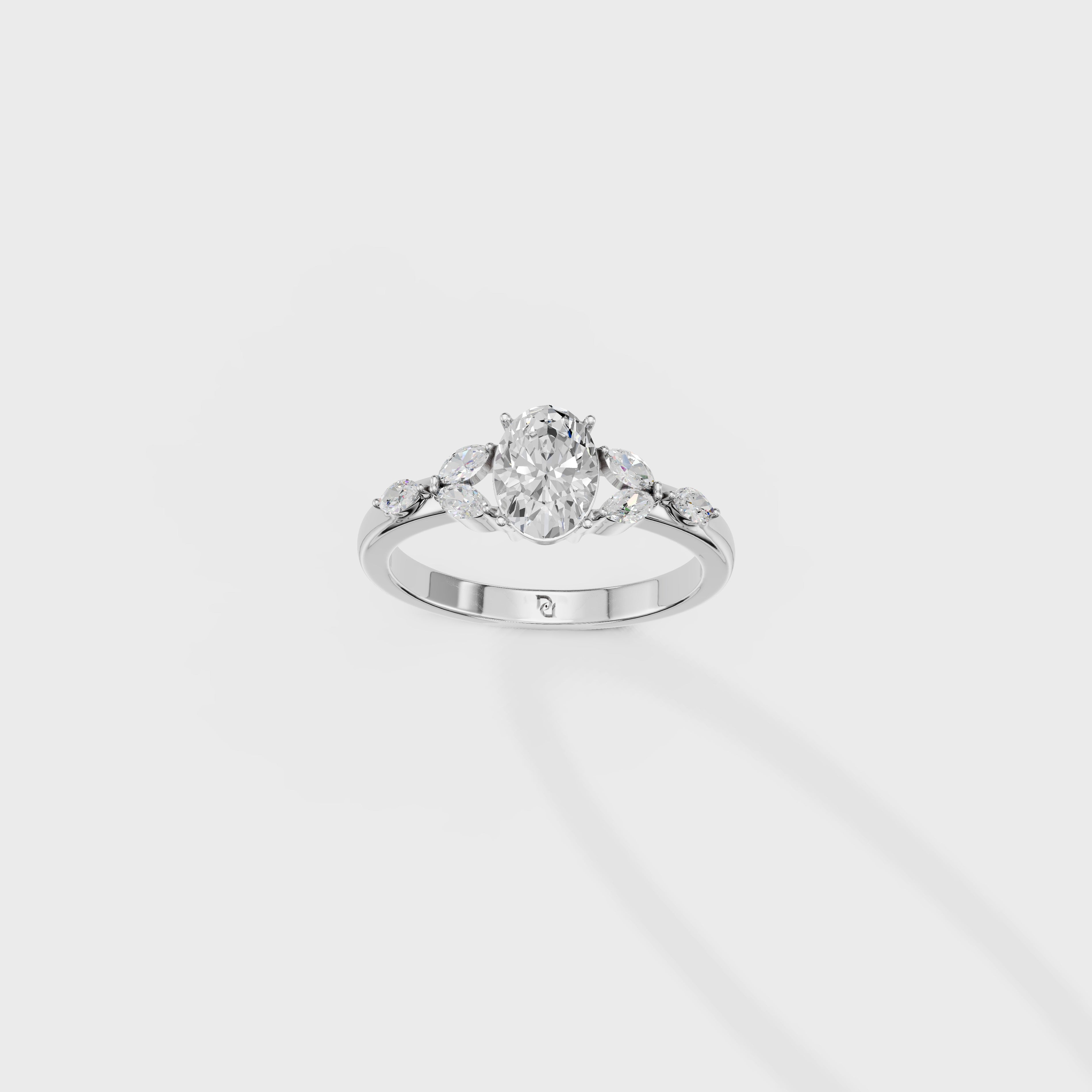 Petal Whisper Oval Ring