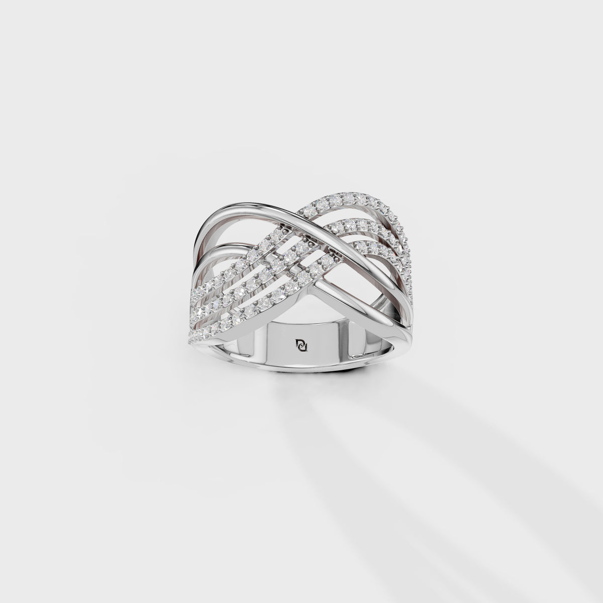 Modern Multi-Strand Diamond Ring