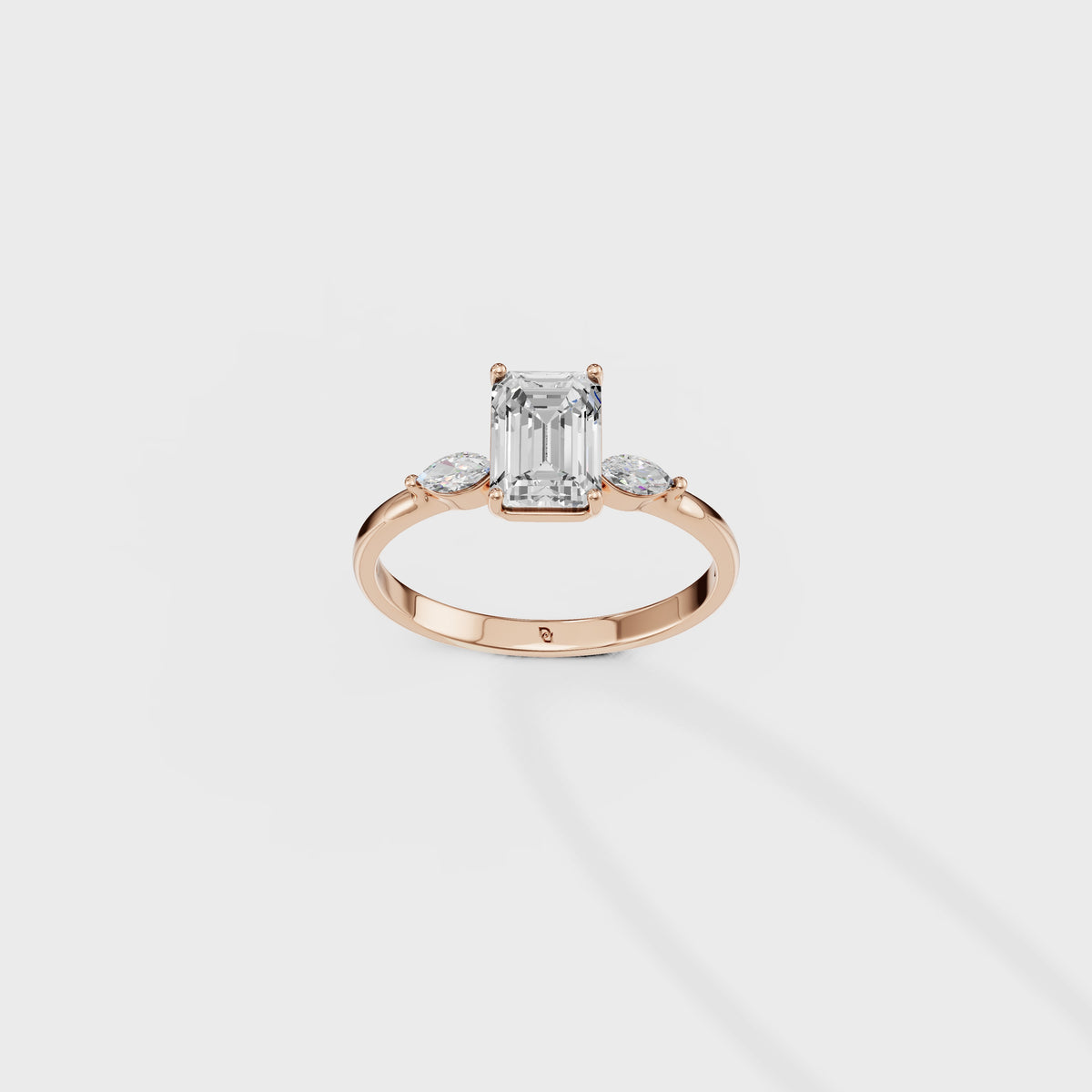 1ct Emerald Radiance Trilogy ring