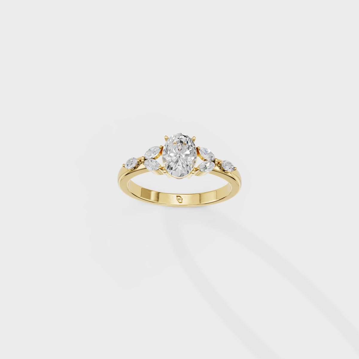 0.75ct Petal Whisper Oval Ring