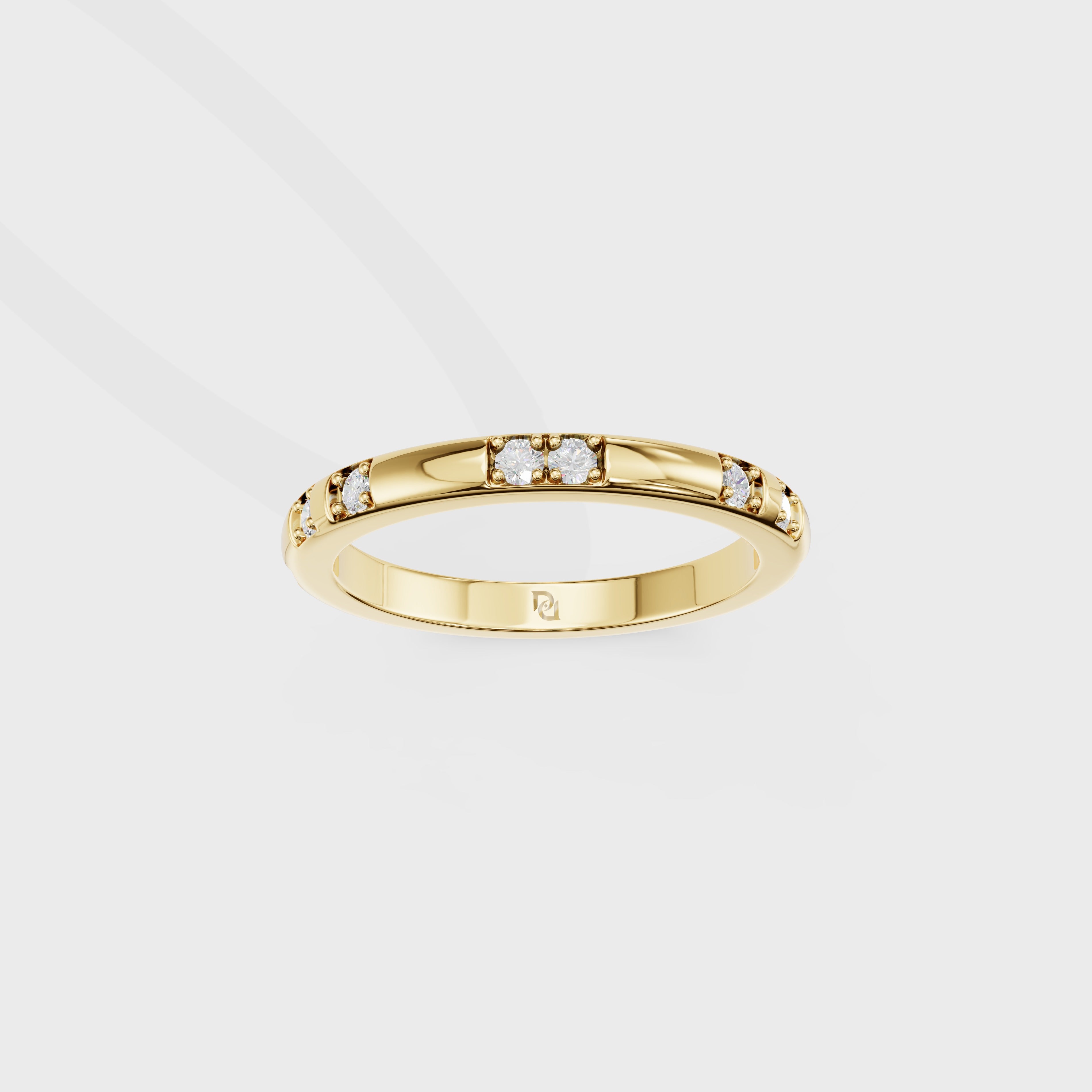 Modern Lines Diamond Wedding Band