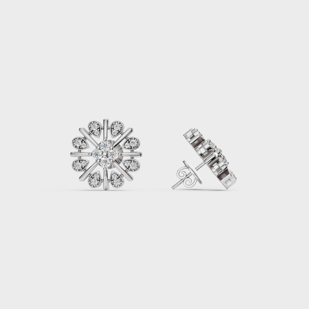 Sunburst Bloom Diamond Earrings