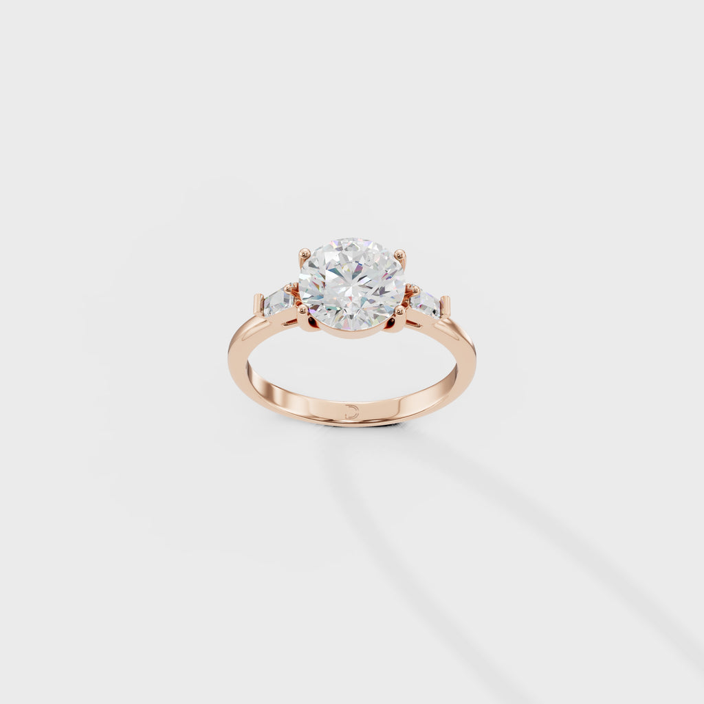 Symphony Three Stone Diamond Engagement Ring