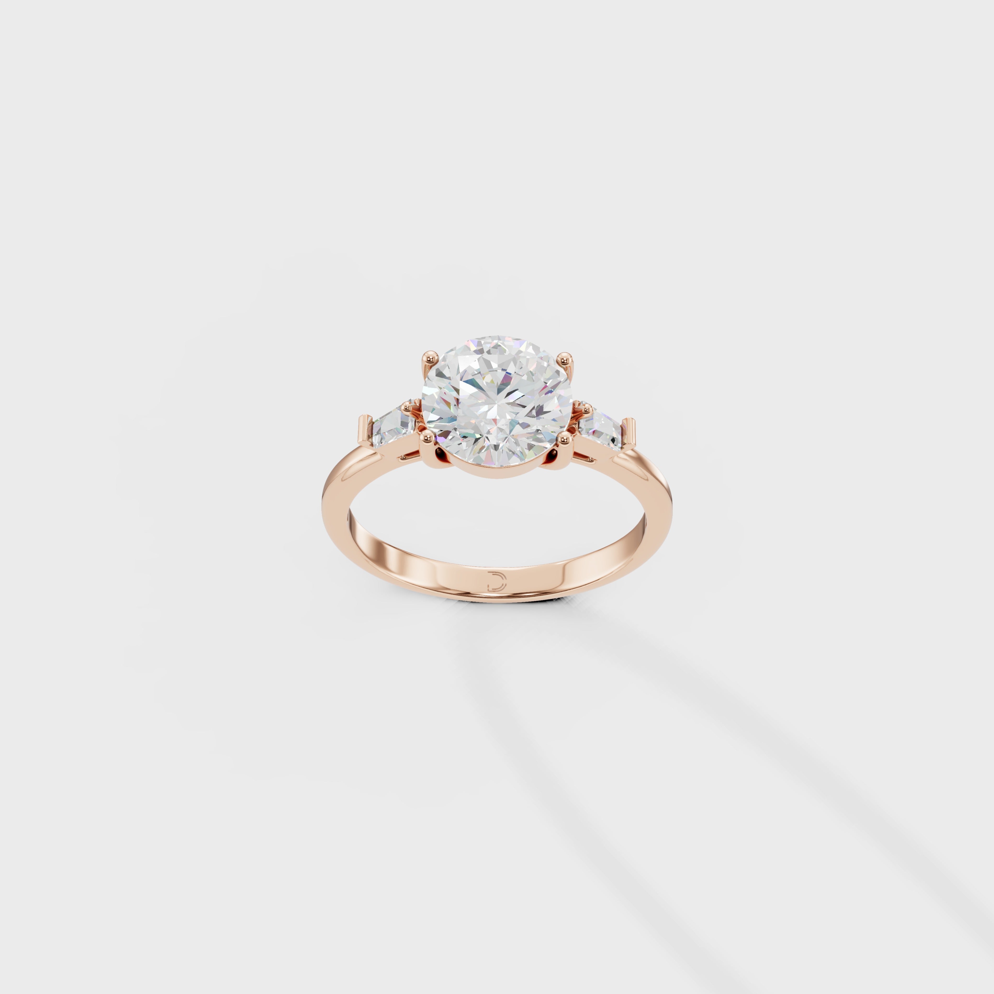 Symphony Three Stone Diamond Engagement Ring
