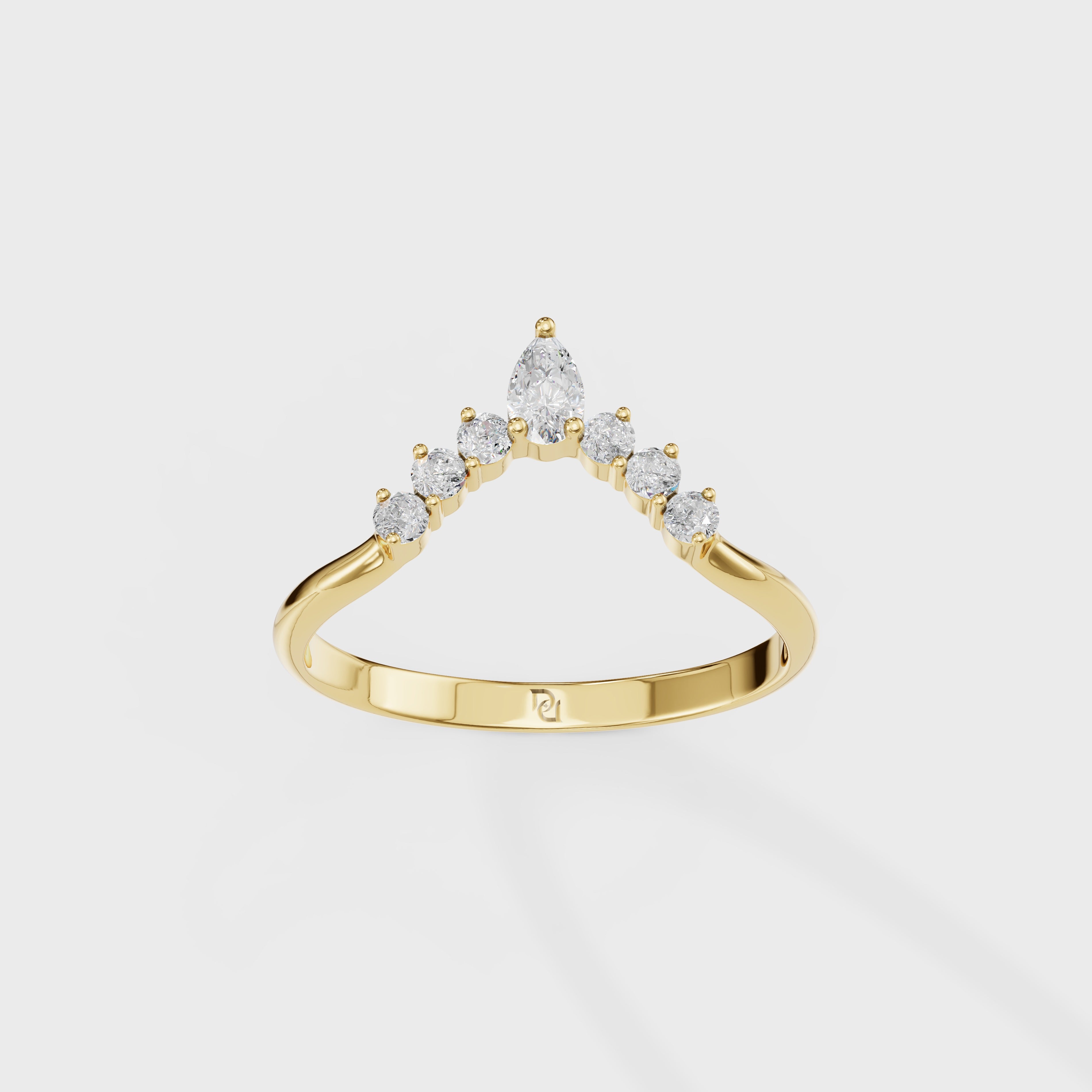 Pear Embrace Wedding Band