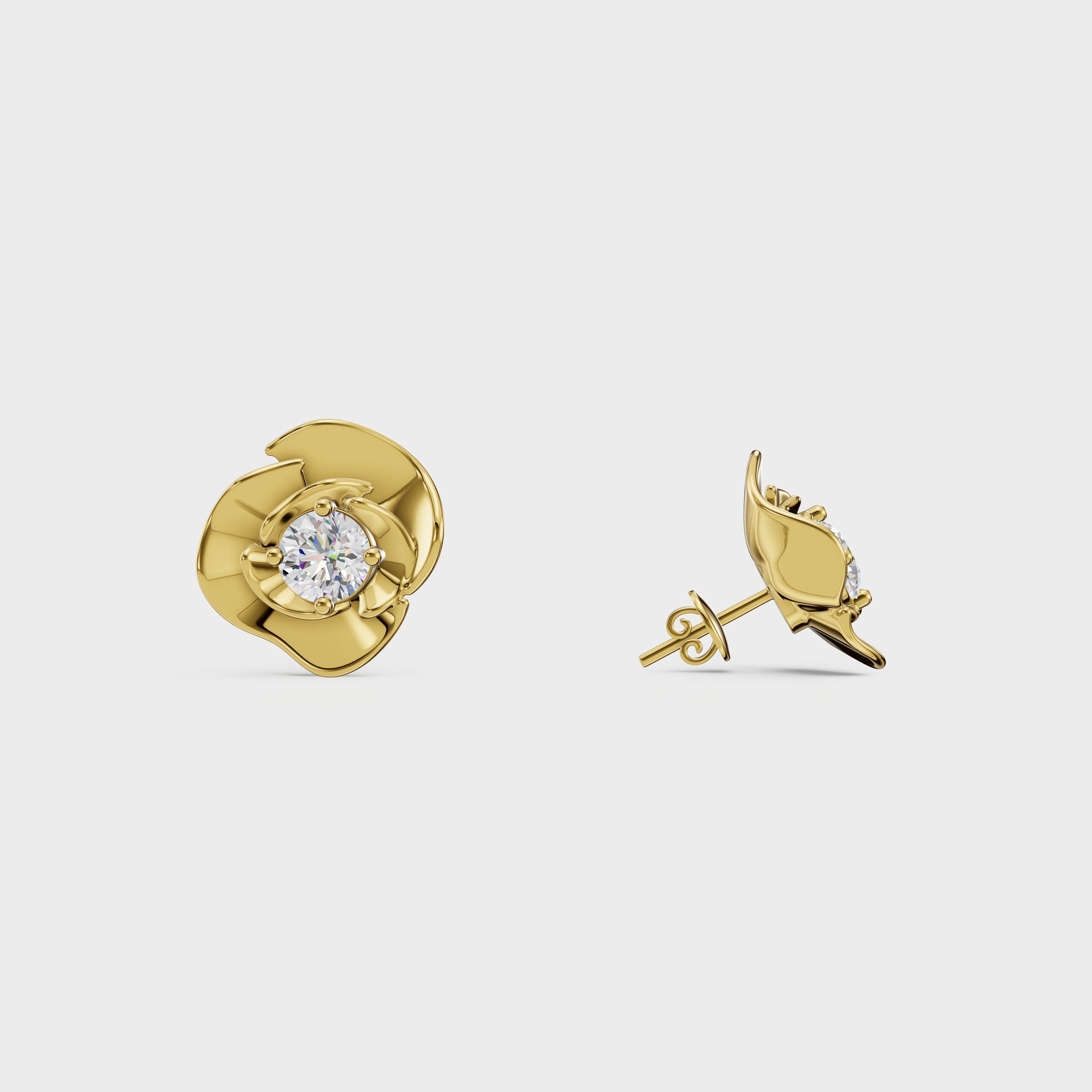 Diamond Petal Earrings