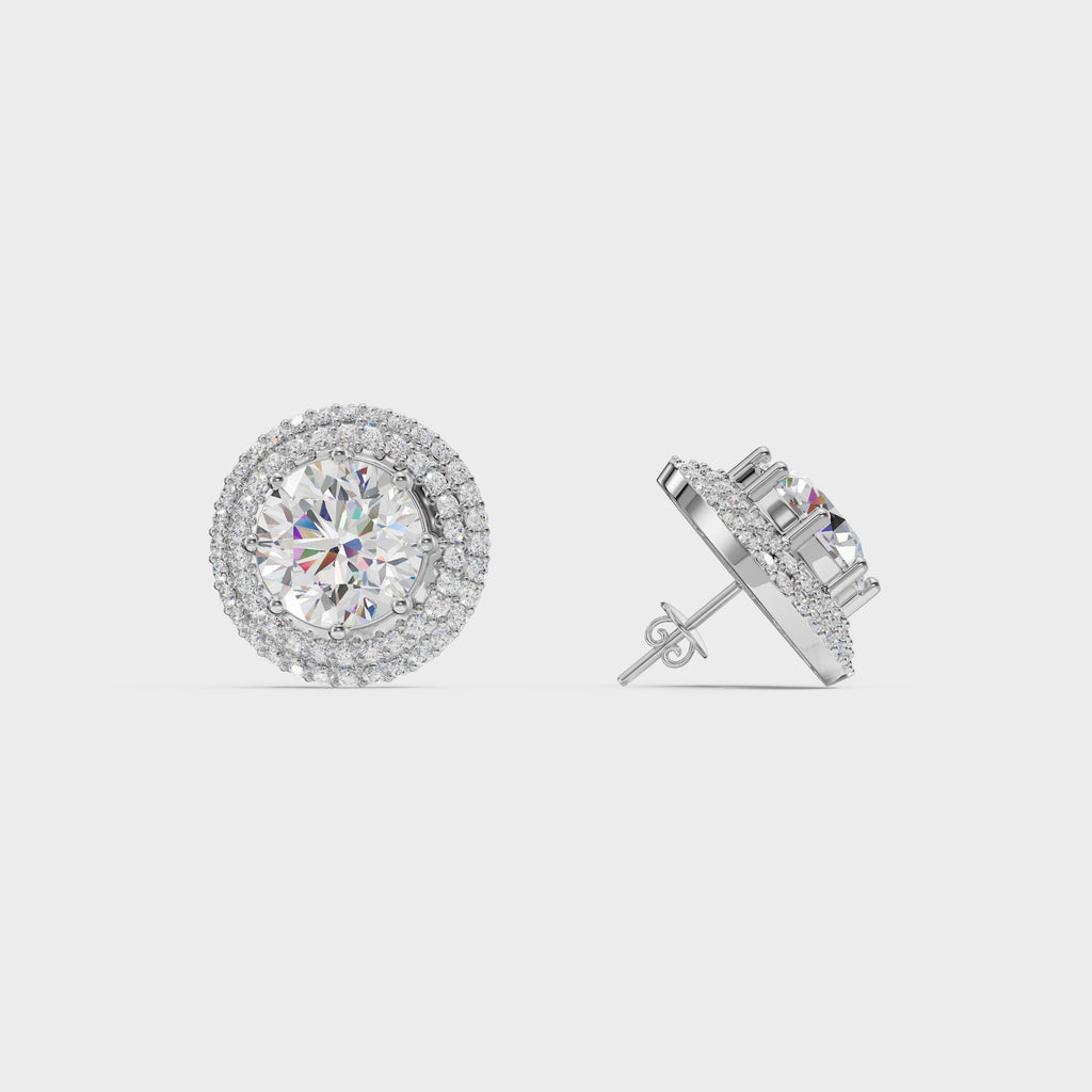 Double Halo Diamond Studs