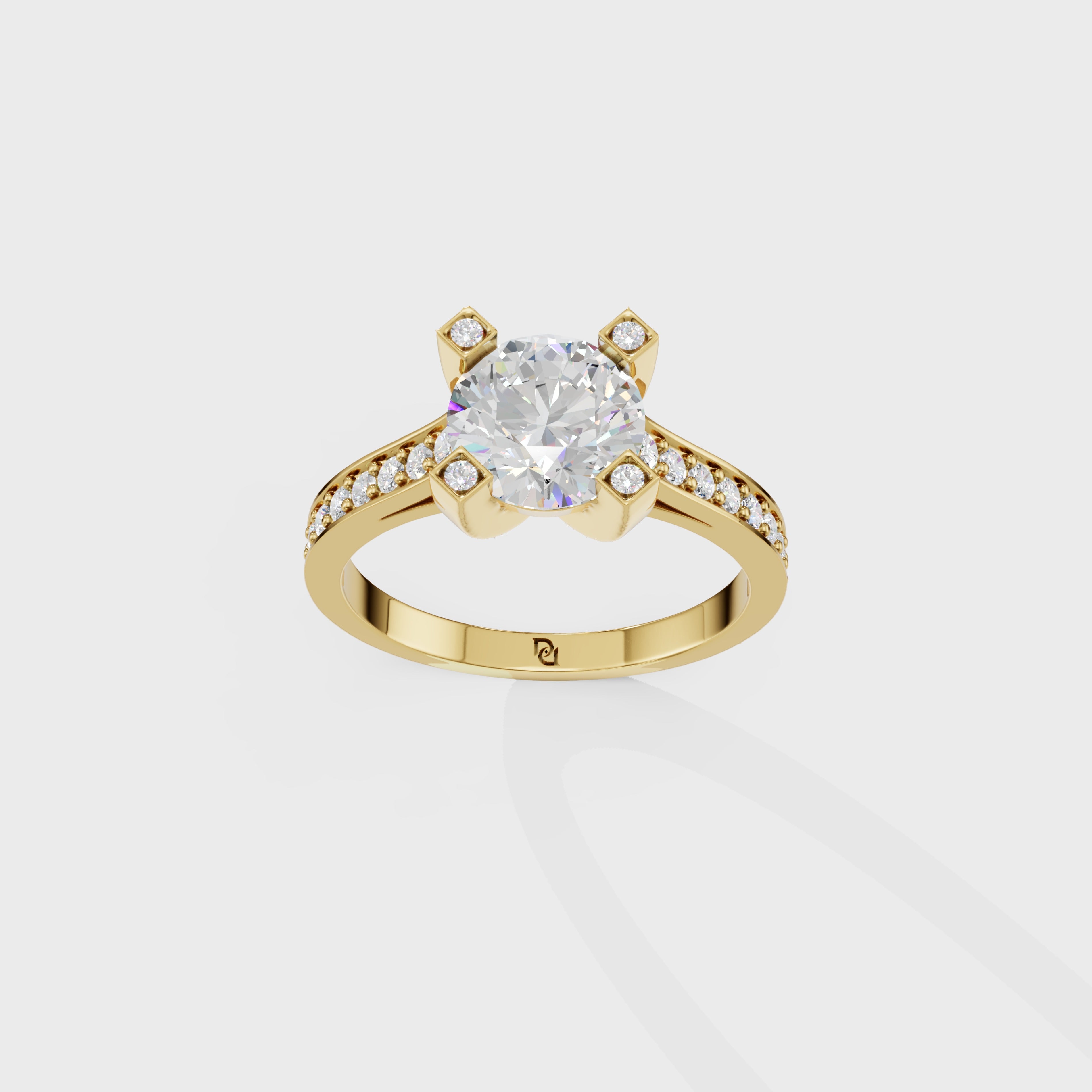 Ethical Round Engagement Ring