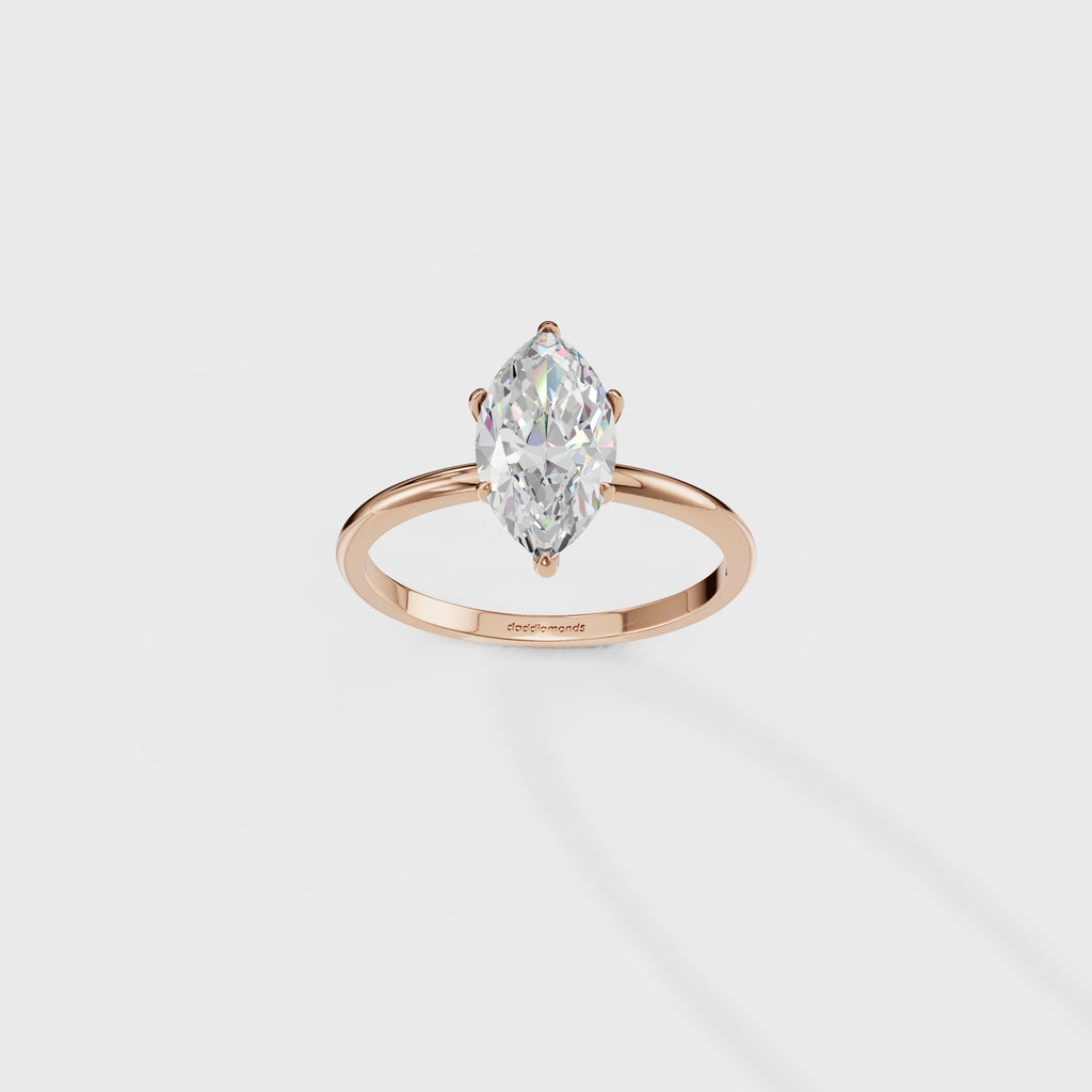 Marquise Cut Diamond Solitaire Ring
