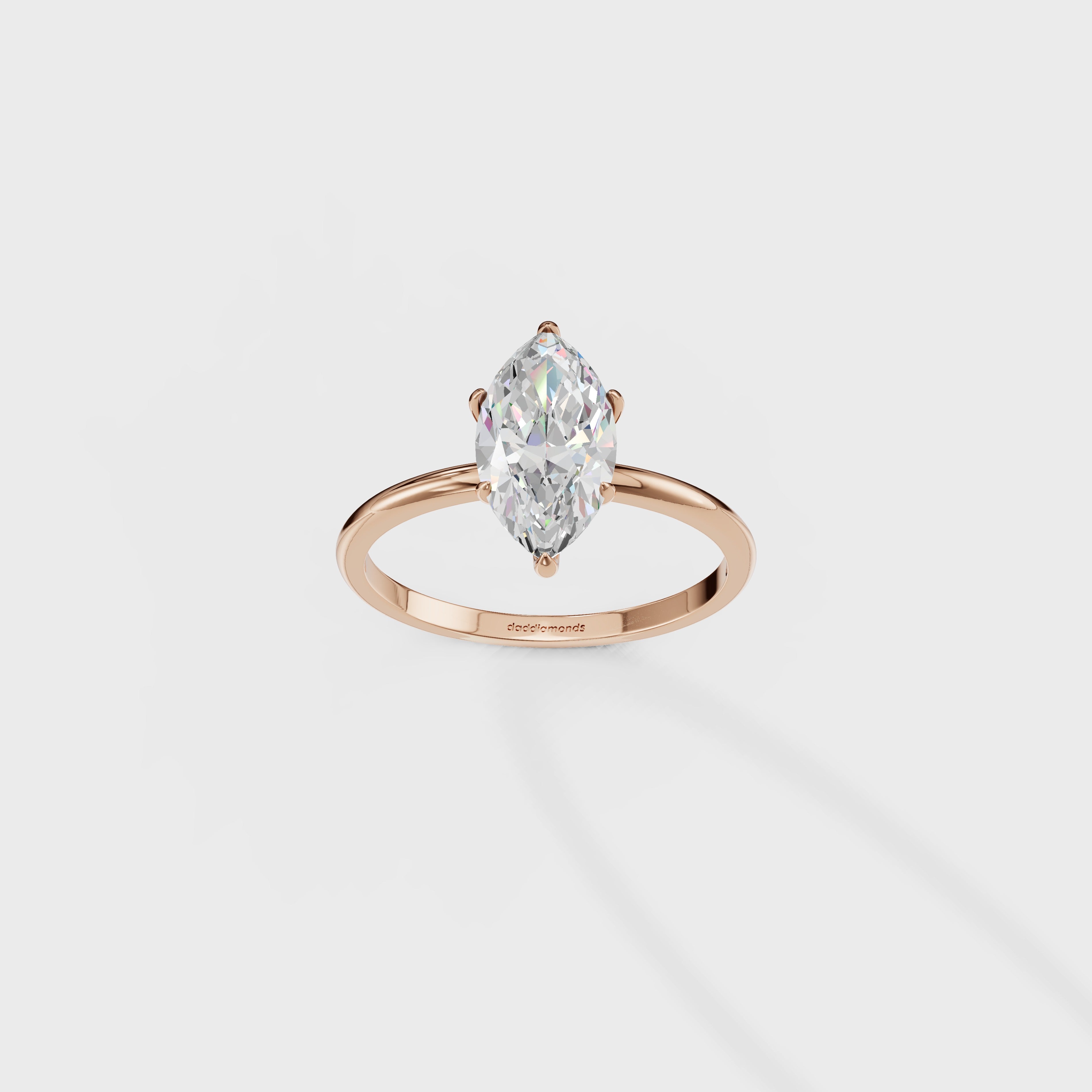 Marquise Cut Diamond Solitaire Ring