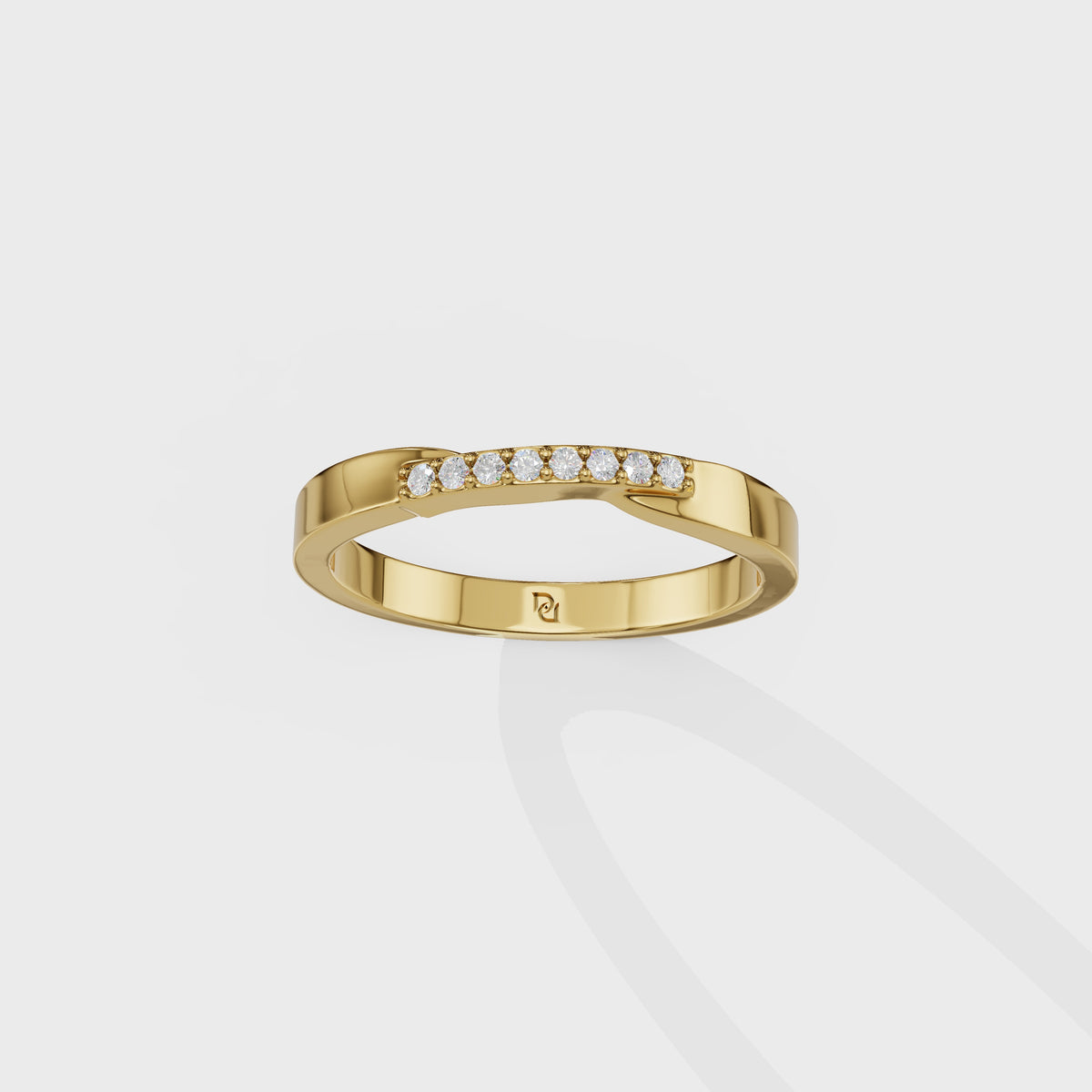 Modern Seven Stone Diamond Wedding Band