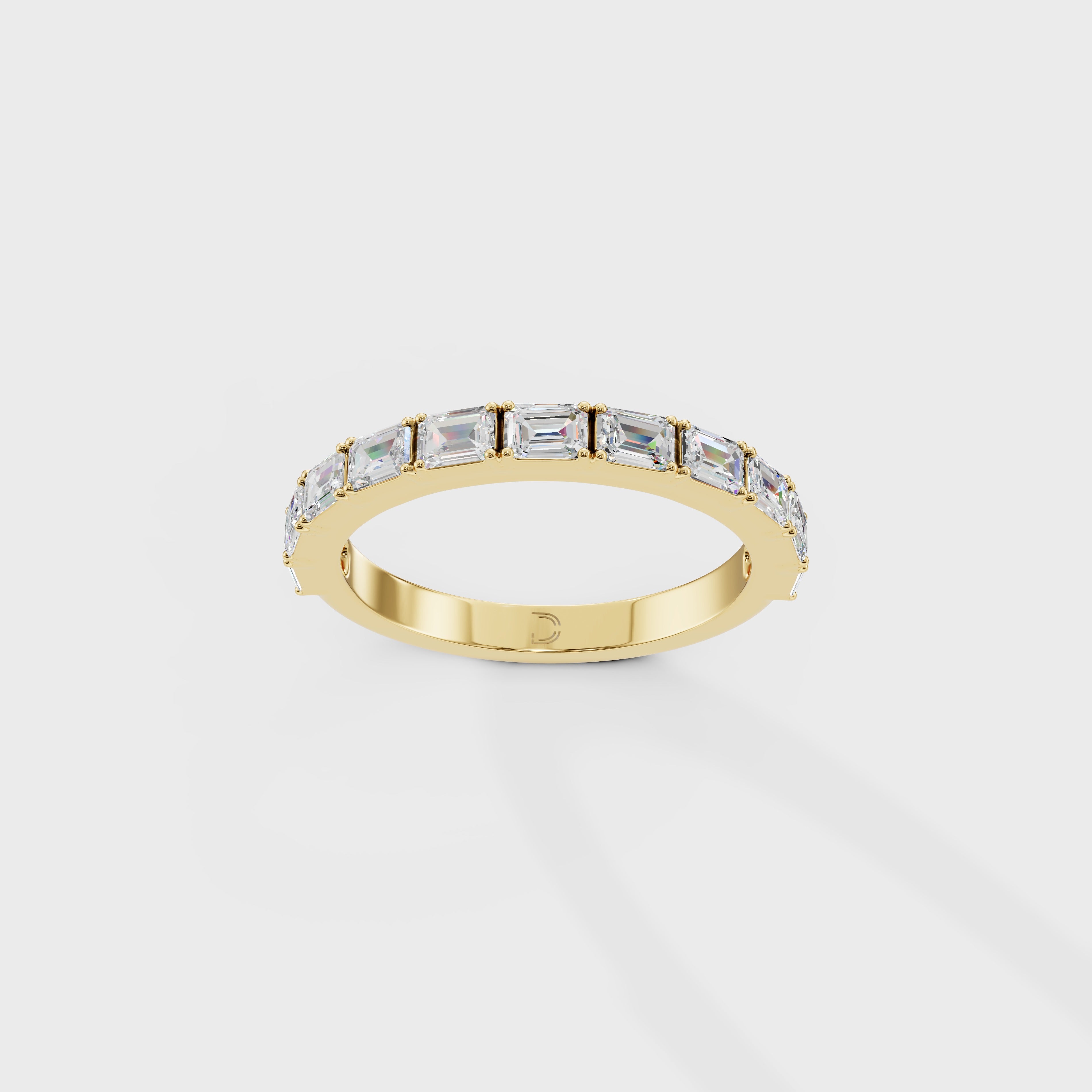 Emerald Cut Diamond Eternity Band