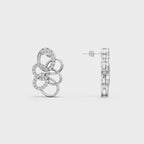 Flowing Petal Diamond Studs