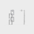 Link Diamond Drop Earrings