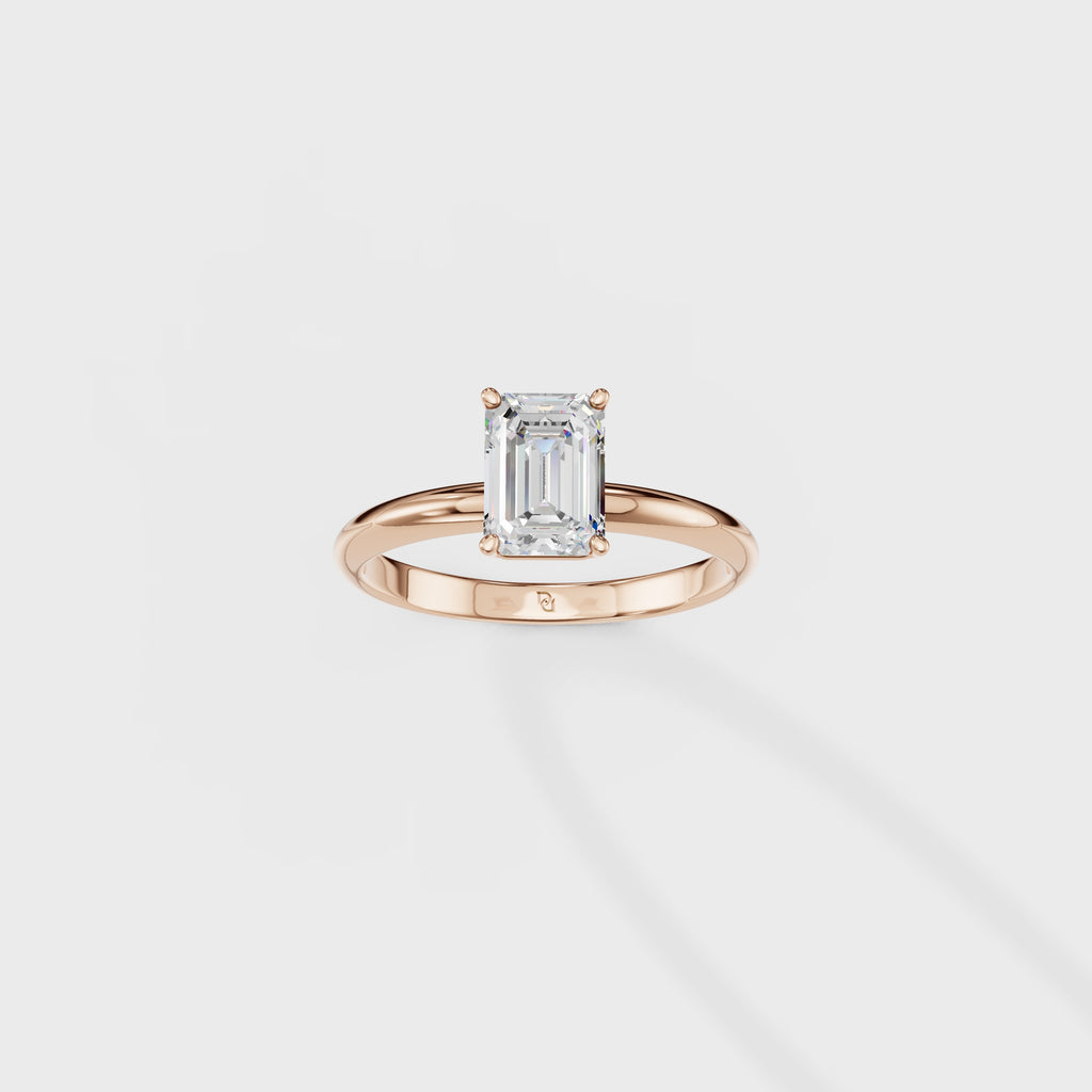 Classic Emerald Cut Solitaire Ring
