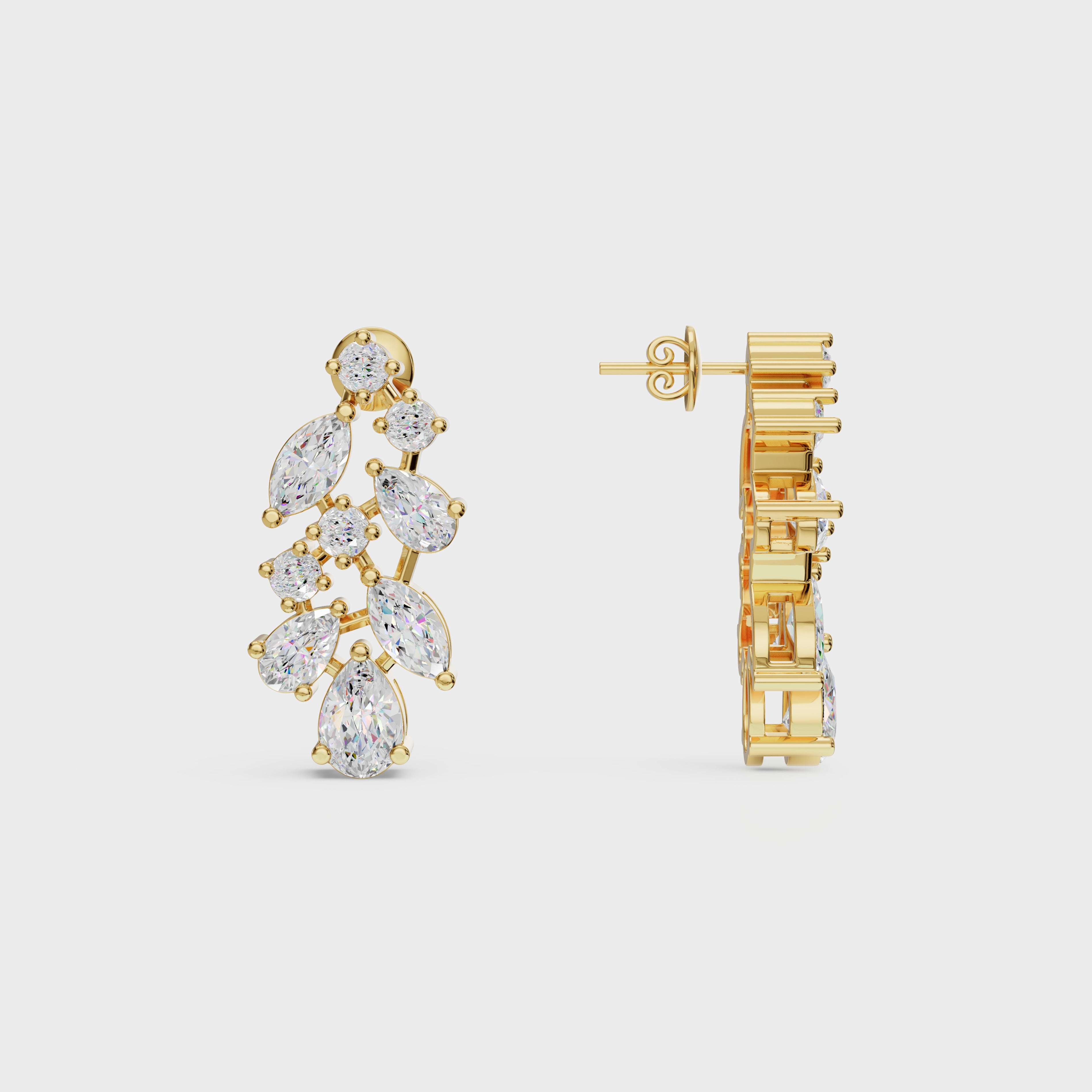 Pear & Marquise Cut Diamond Drops