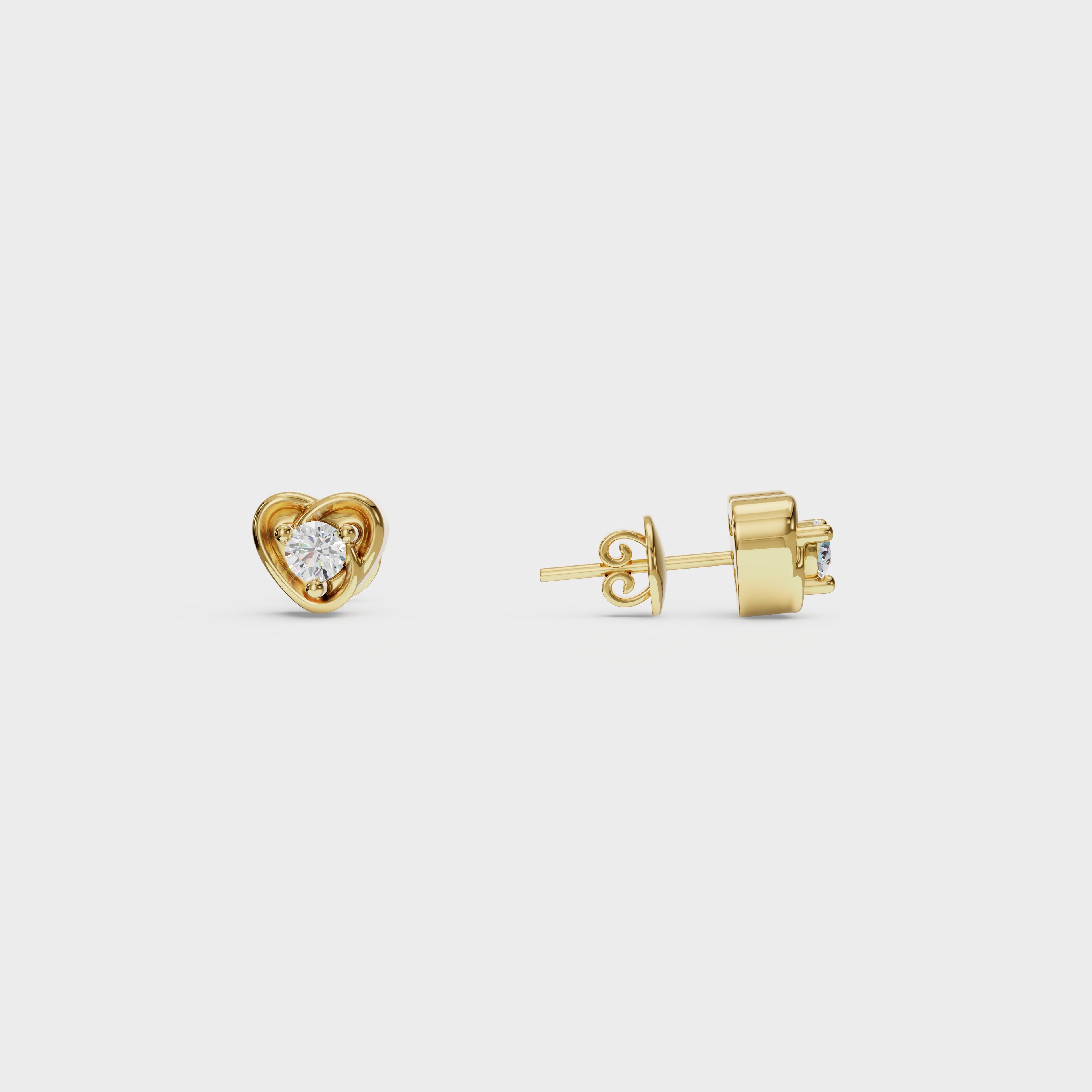 Diamond Knot Stud Earring
