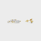 Pear Blossom Diamond Climber Earring