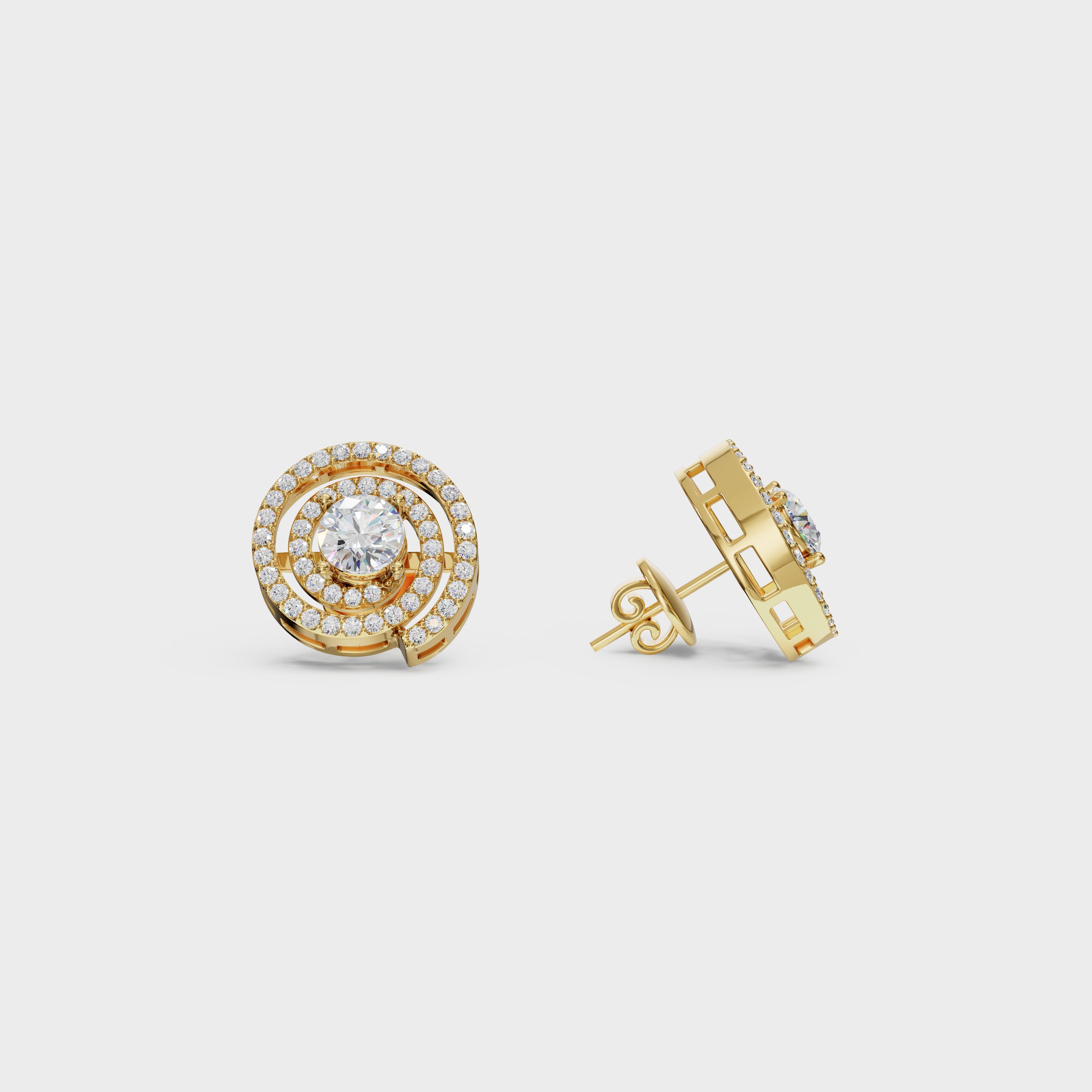 Spiral Radiance Diamond Studs