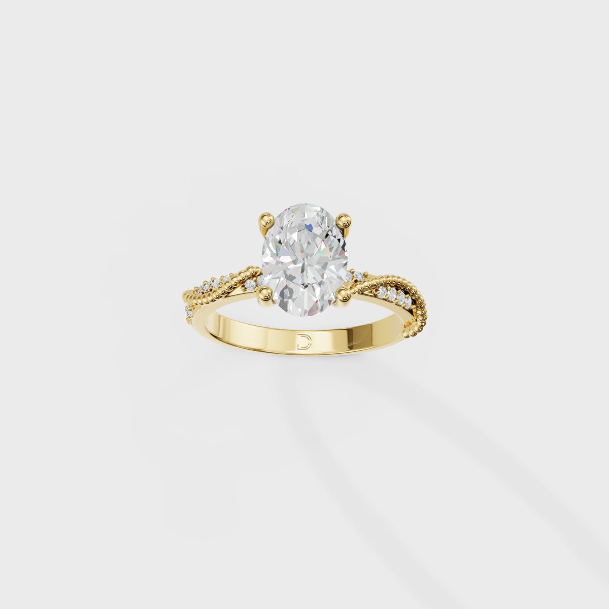 1.65Ct Oval Twisted Galaxy Ring