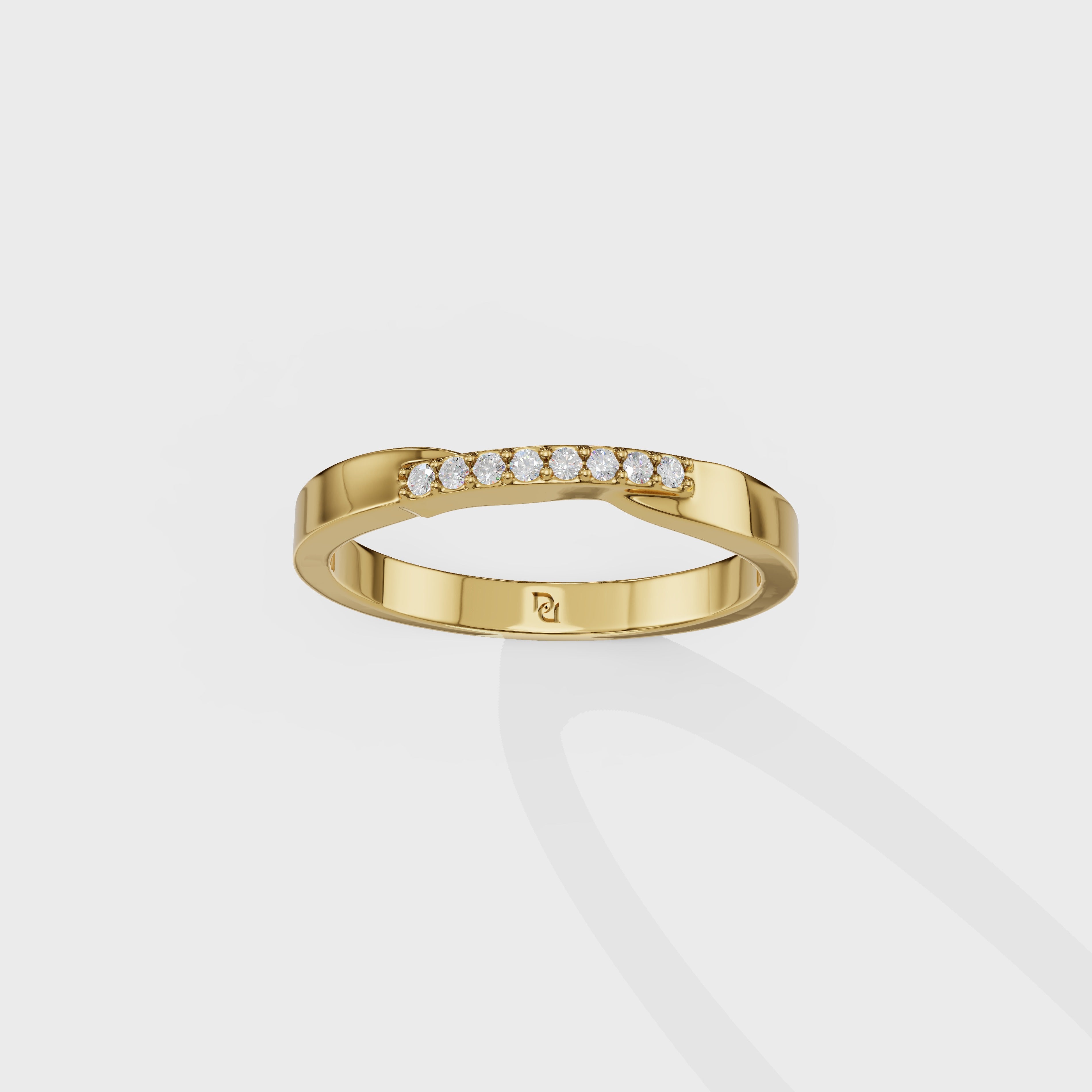 Modern Seven Stone Diamond Wedding Band