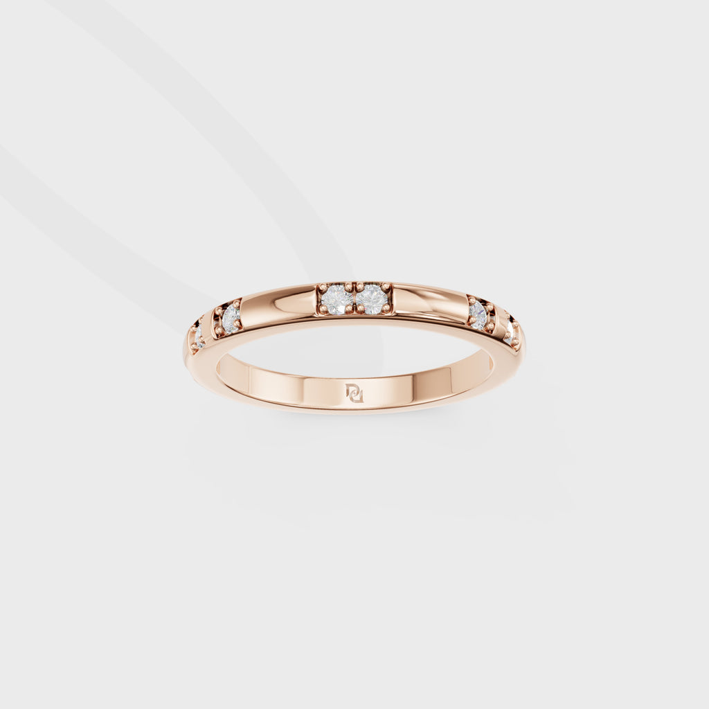 Modern Lines Diamond Wedding Band
