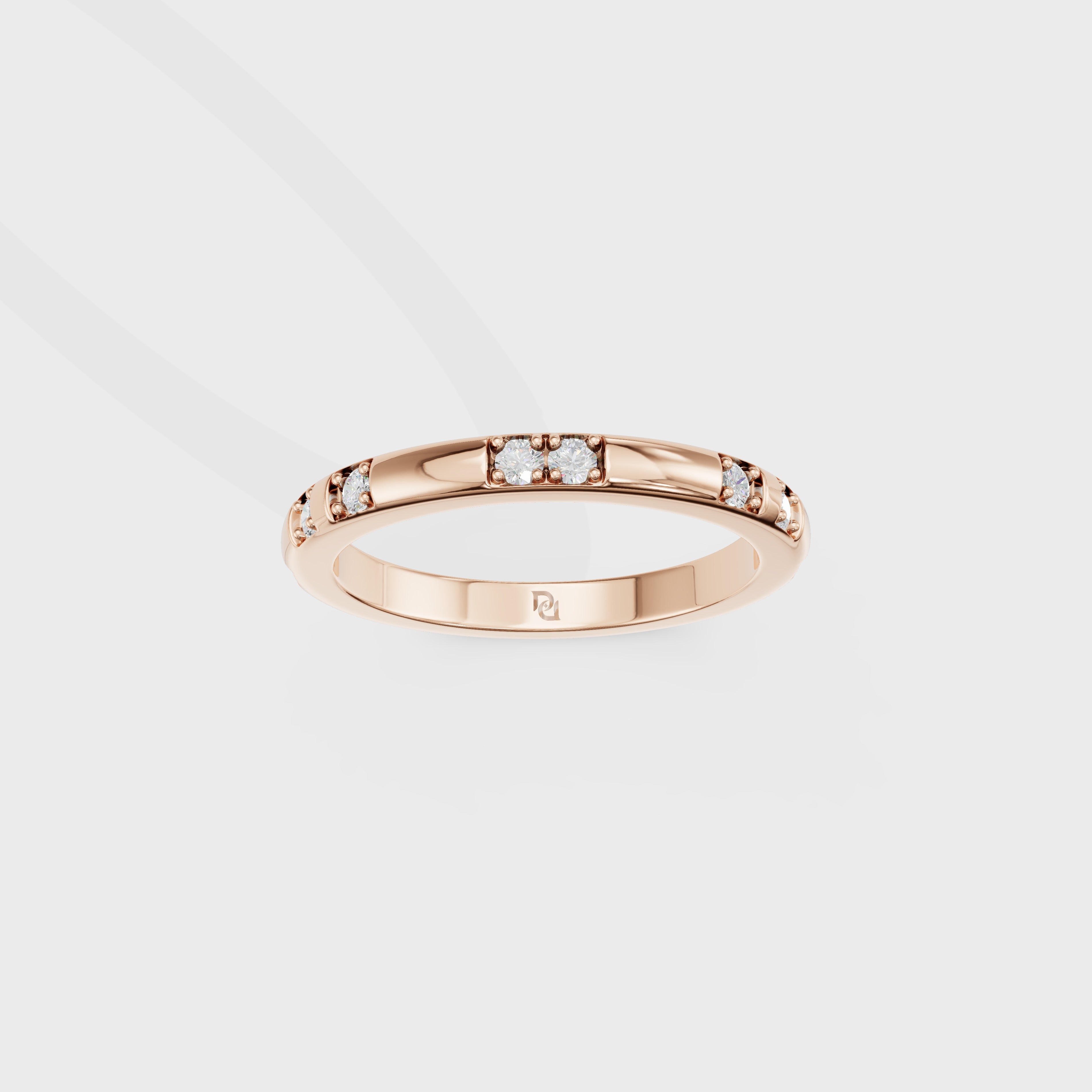Modern Lines Diamond Wedding Band