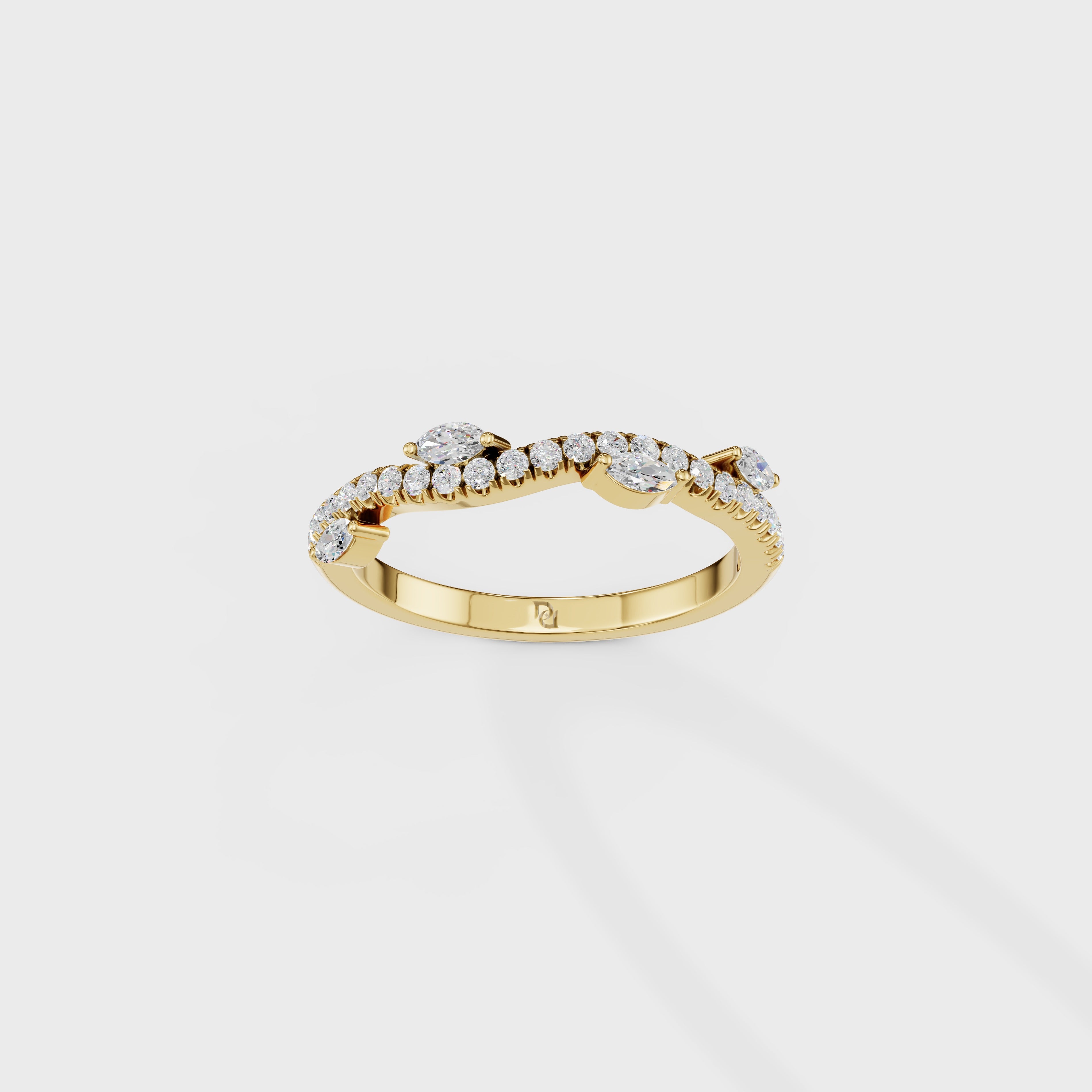 Marquise Tiara Wedding Band