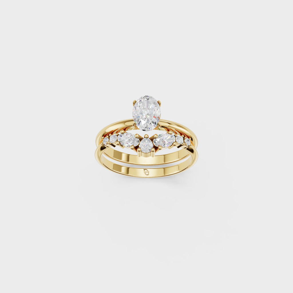 Ethical Elegance Oval Cut Bridal Set
