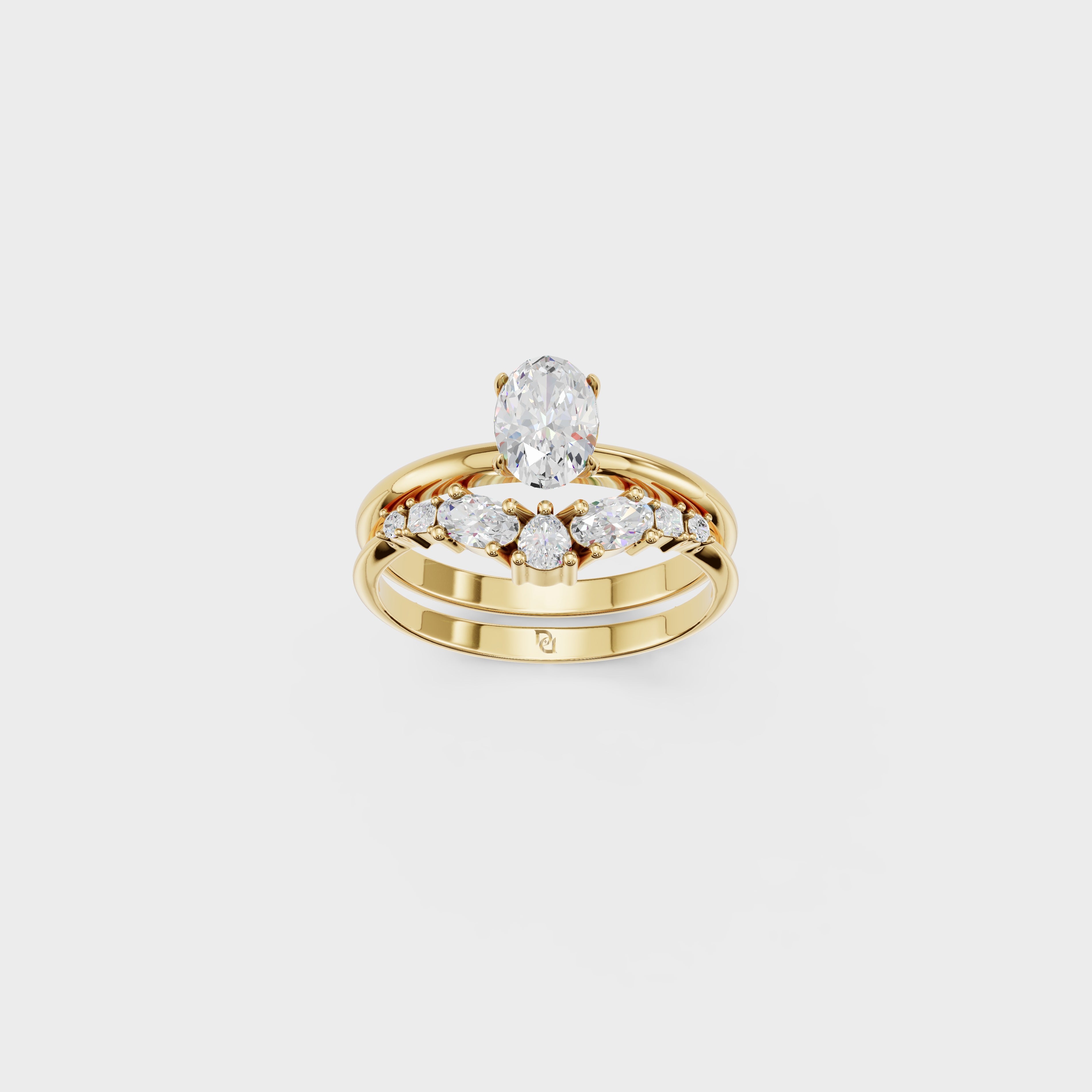 Ethical Elegance Oval Cut Bridal Set