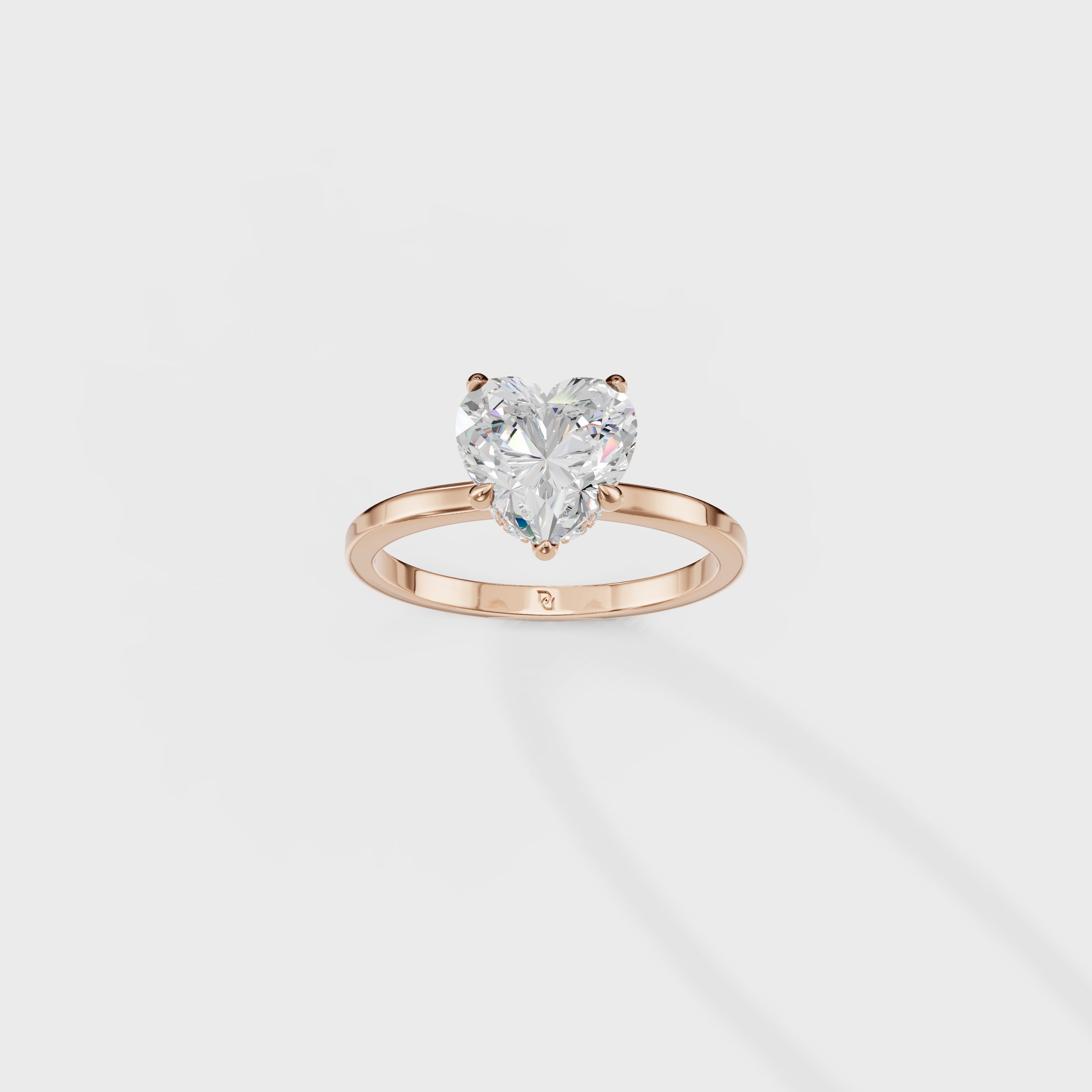 love's Reflection Heart Shape Ring