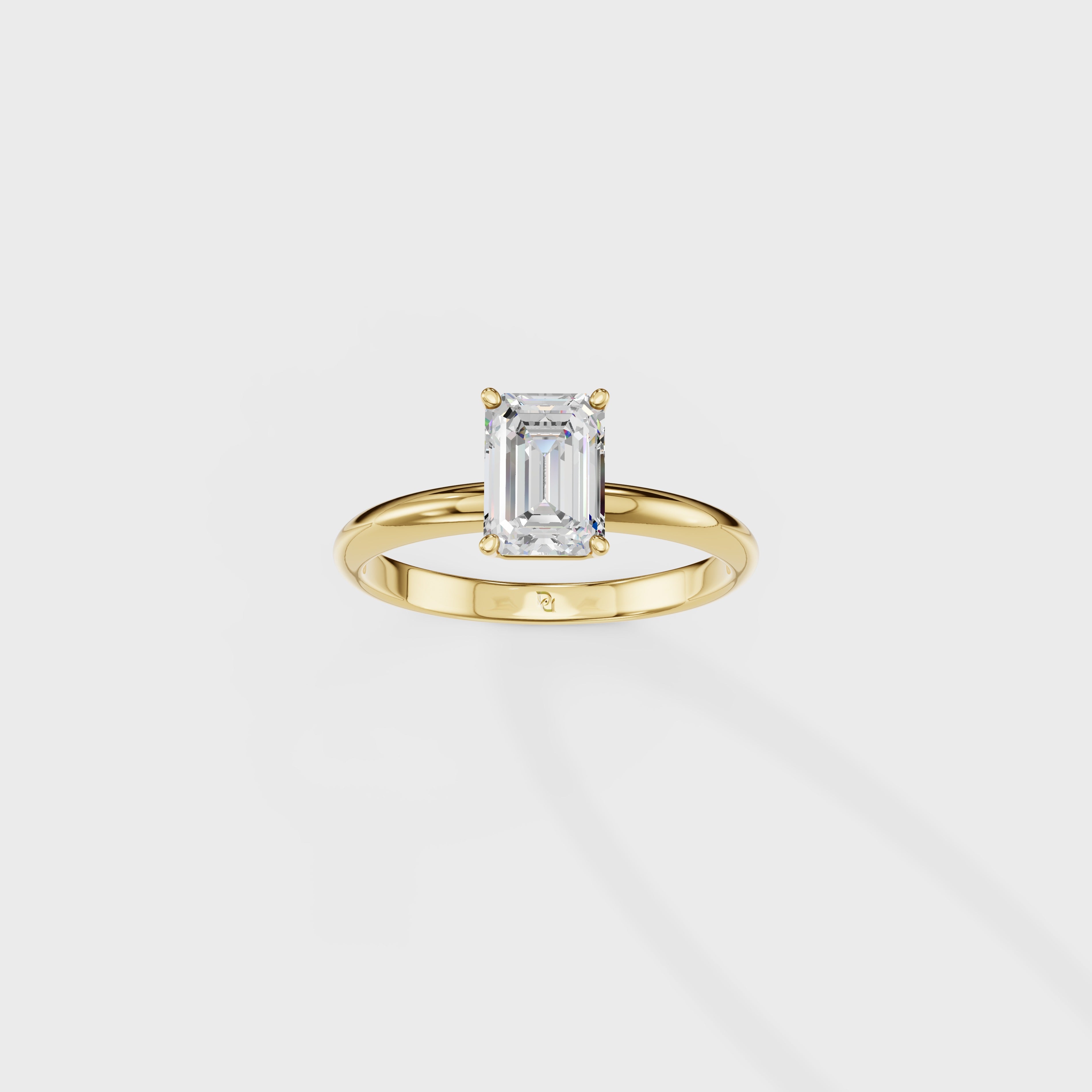 Classic Emerald Cut Solitaire Ring