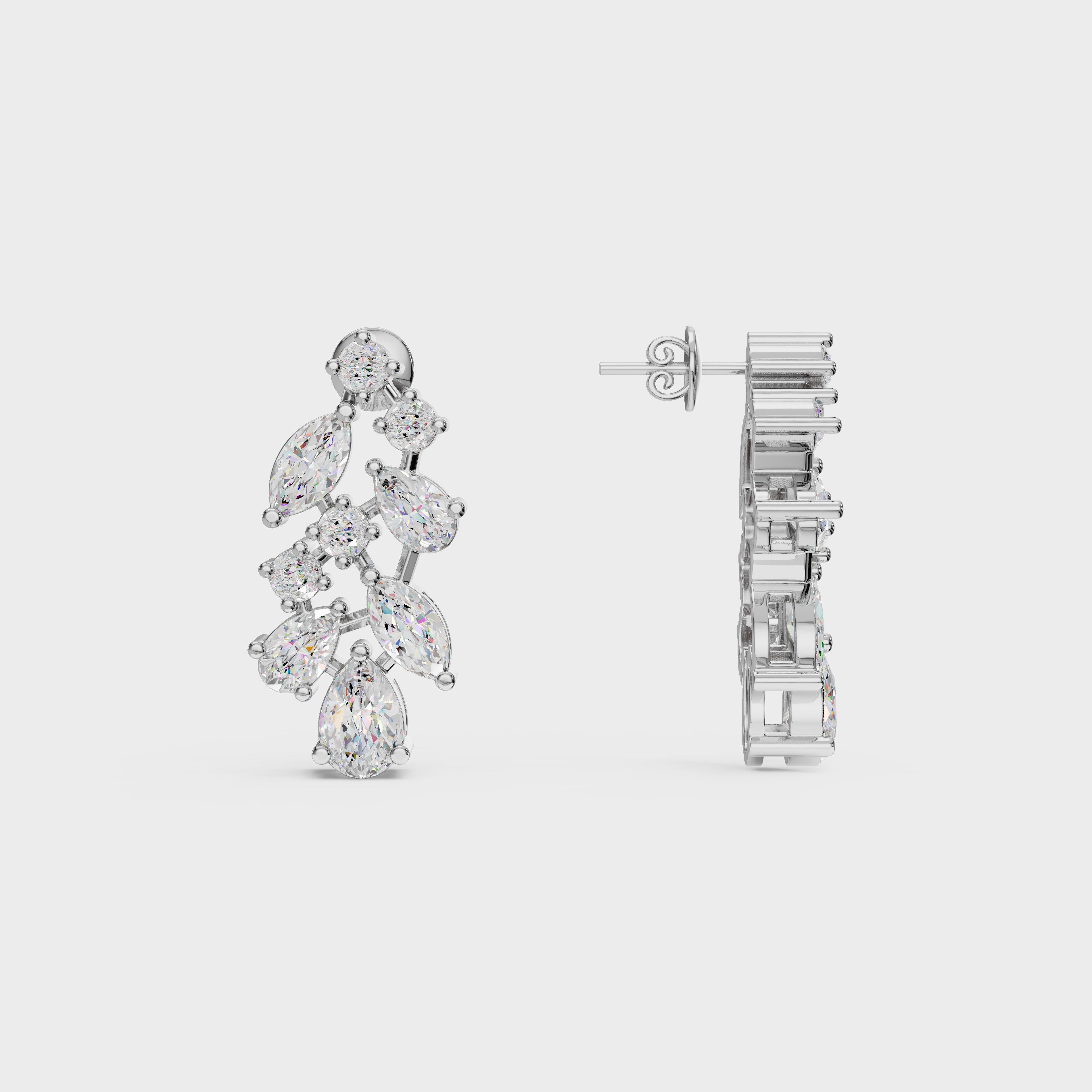 Pear & Marquise Cut Diamond Drops