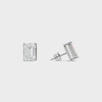 Emerald Cut Diamond Stud Earrings